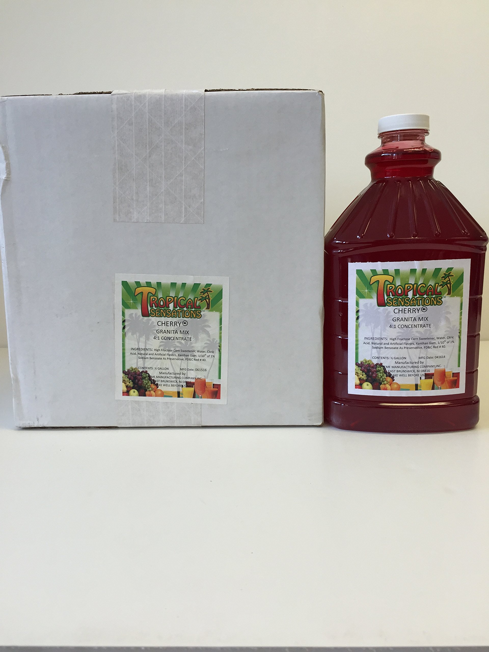 Best Tropical Cherry Slushie Mix - 6 Bottles (64 oz Each) for Refreshing Summer Drinks, Parties & Snack Bars