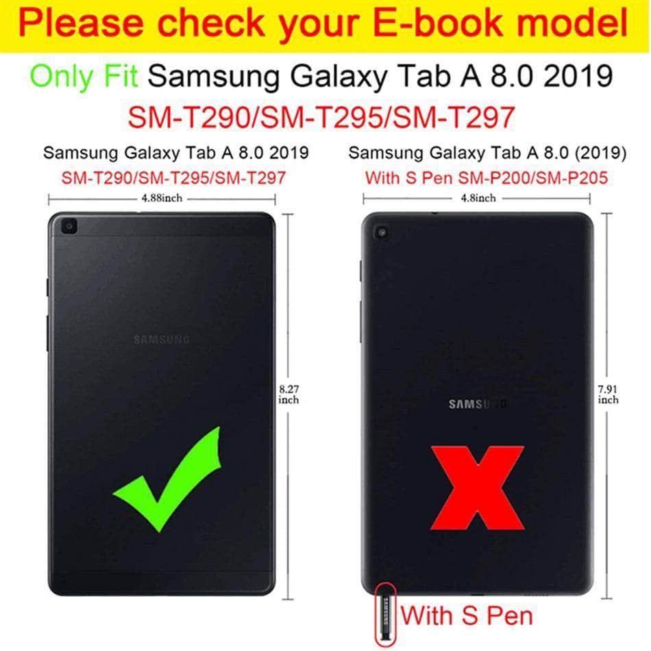 Samsung Galaxy Tab A 8.0 (2019) SM-T290/T295 PU Leather Case with Card Slot & Stand - Perfect for Work, Travel, and Daily Use
