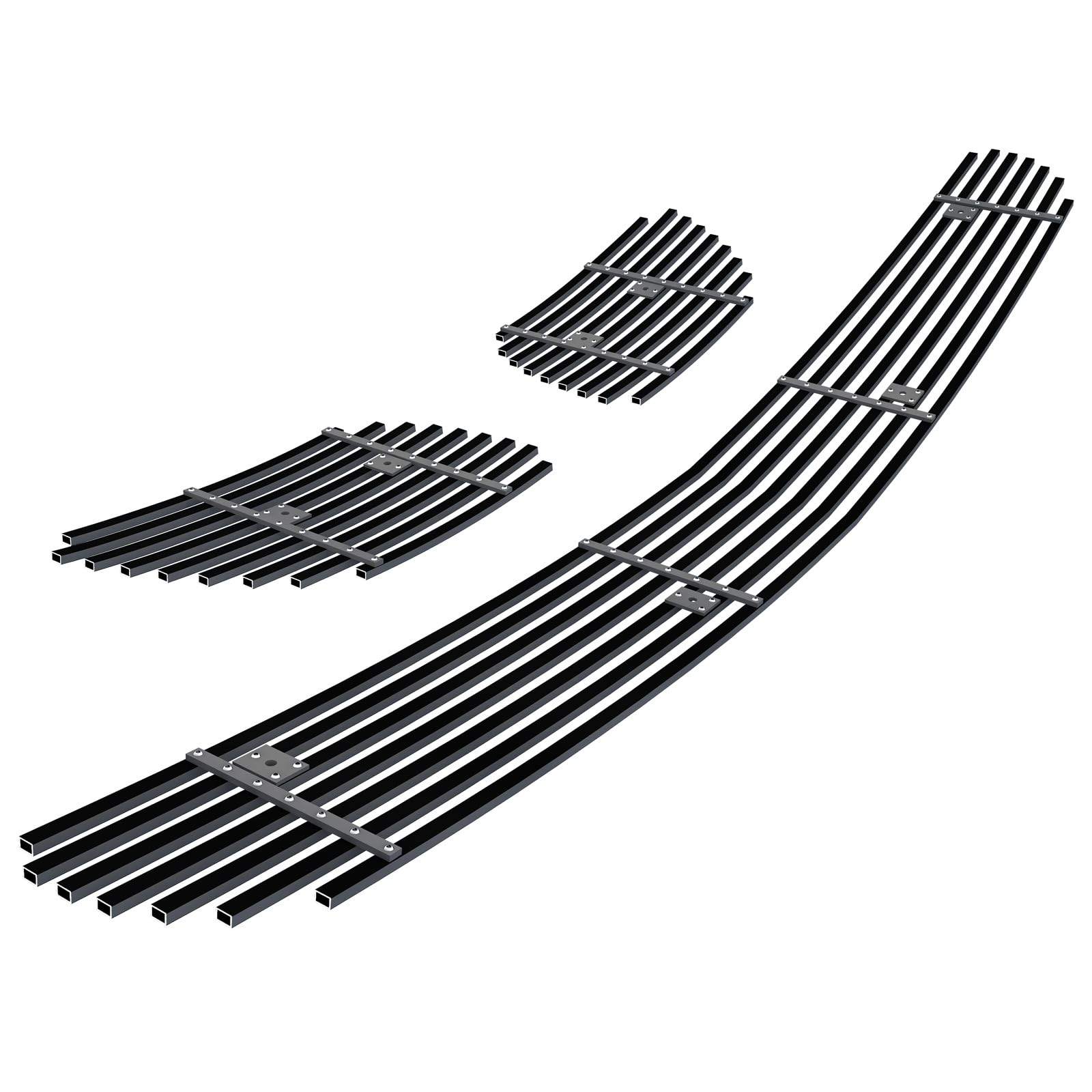 APS Black Billet Front Grill Grille Insert Combo P81116H for Pontiac GTO 2004-2006 - Upper & Lower Bumper Replacement - Enhances Vehicle Style & Protection