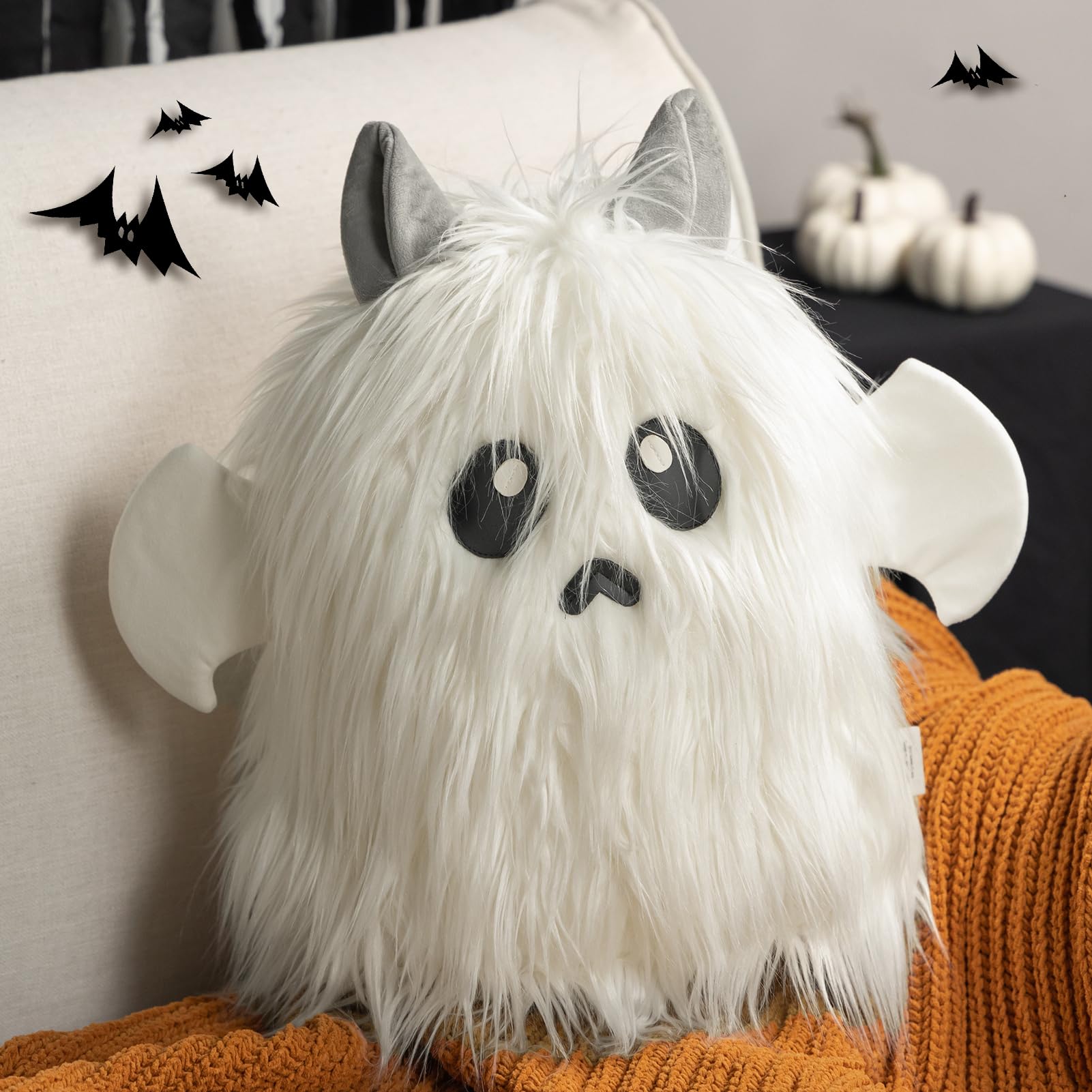 Spooky Ghost Pillow - Halloween Decor Cushion Gift (10.5x14
