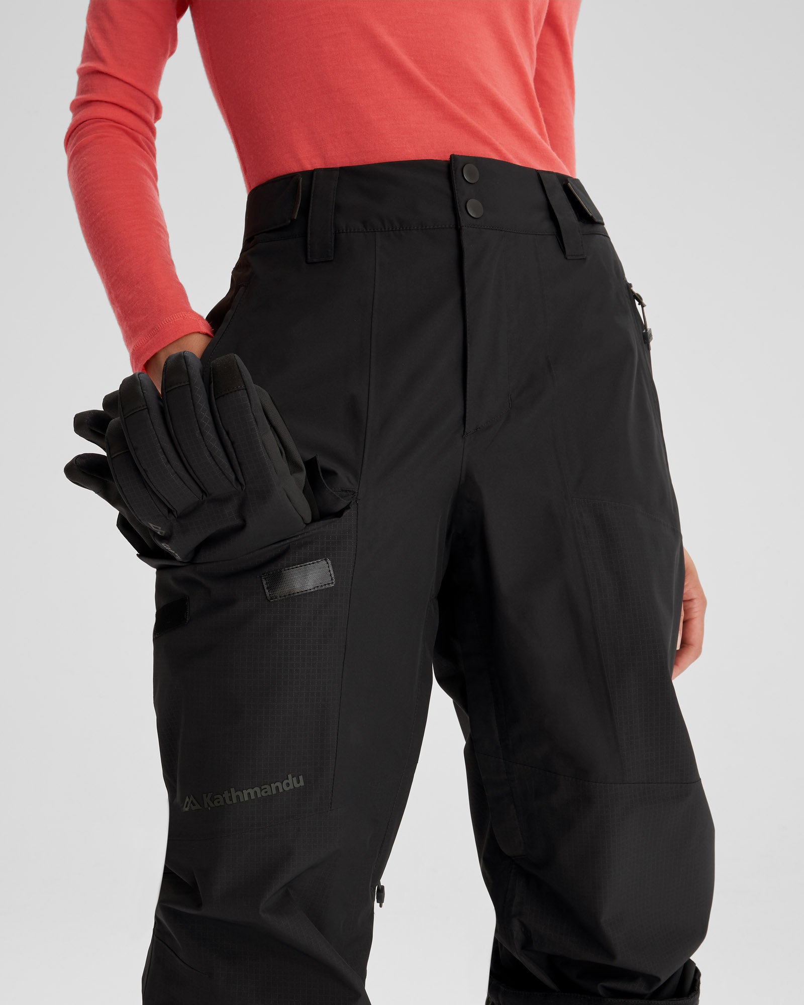 Women's PWDR Days 2L Shell Snow Pants - Waterproof Winter Ski Pants for Women, Black Stingray - Perfect for Skiing, Snowboarding & Cold Weather Activities