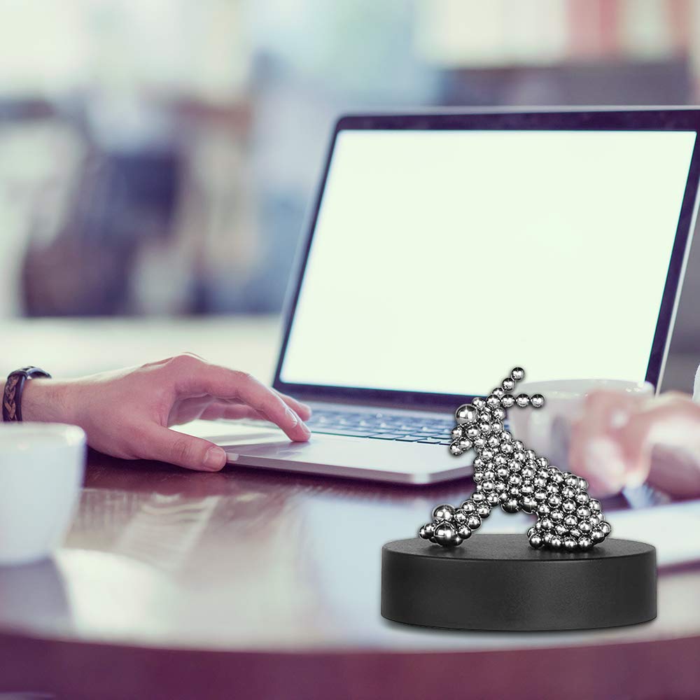 1 Box Stress Relief Magnetic Desk Sculpture Toys - Fidget Desk Decor with Magnetic Balls for Anxiety Relief, Office & Home Decor, Intelligence Development - Perfect for Office Workers, Students & ADHD Focus Aid