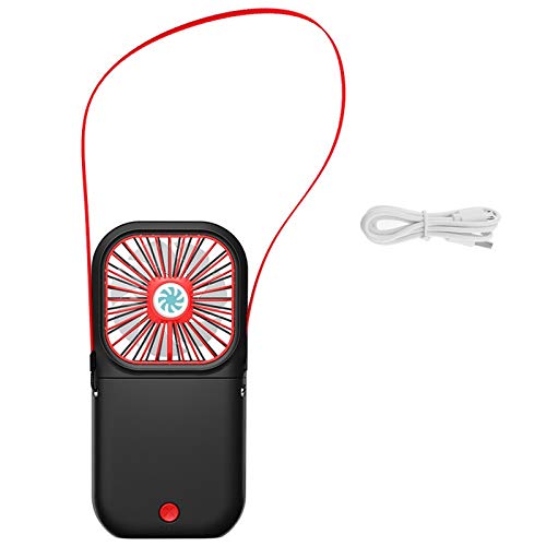 Acrosser Portable Neck Fan - USB Rechargeable Personal Cooler, Hands-Free Hanging Fan for Outdoor, Travel, Office & Gym - Black | Stay Cool While Hiking, Working or Exercising