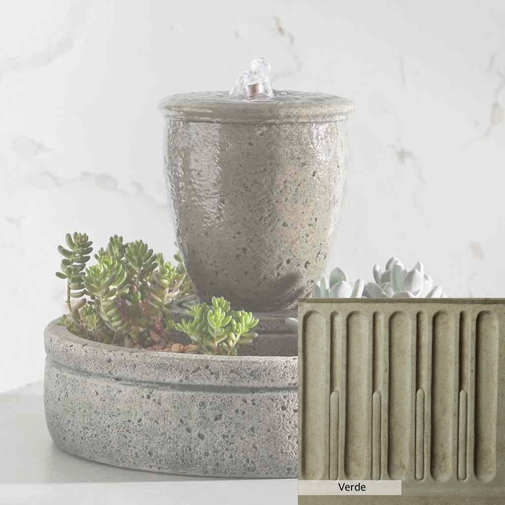 Campania International M Series Rustic Spa Fountain with Planter - Outdoor Garden Water Feature for Patio, Deck, and Backyard Relaxation