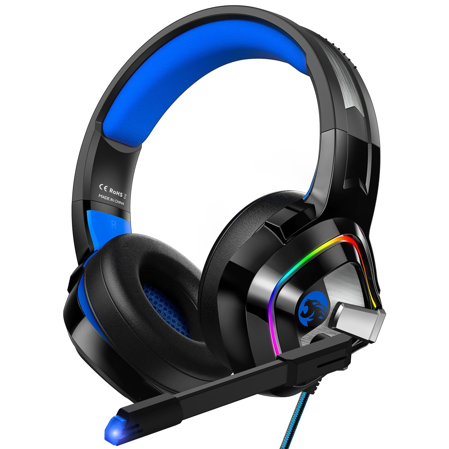 ZIUMIER Gaming Headset with Noise Canceling Mic - Stereo Surround Sound Wired Headphones for PC, PS4, PS5, Xbox One, Xbox Series X/S & Nintendo Switch - Perfect for Competitive Gaming & Online Chat