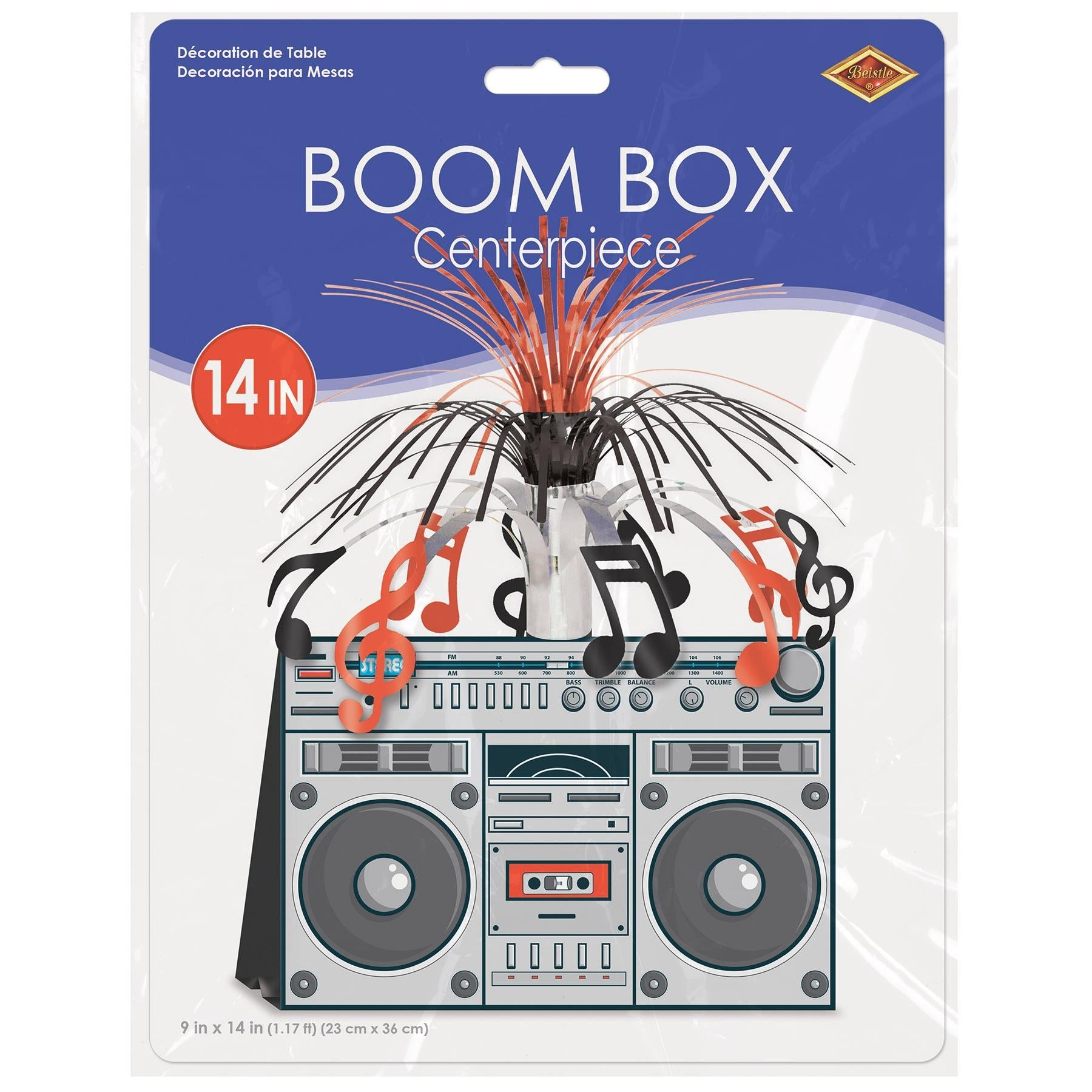 12 Pack Beistle Boom Box Party Centerpiece Decorations - Fun Retro Music Theme for Birthday, Graduation & Dance Party Decor