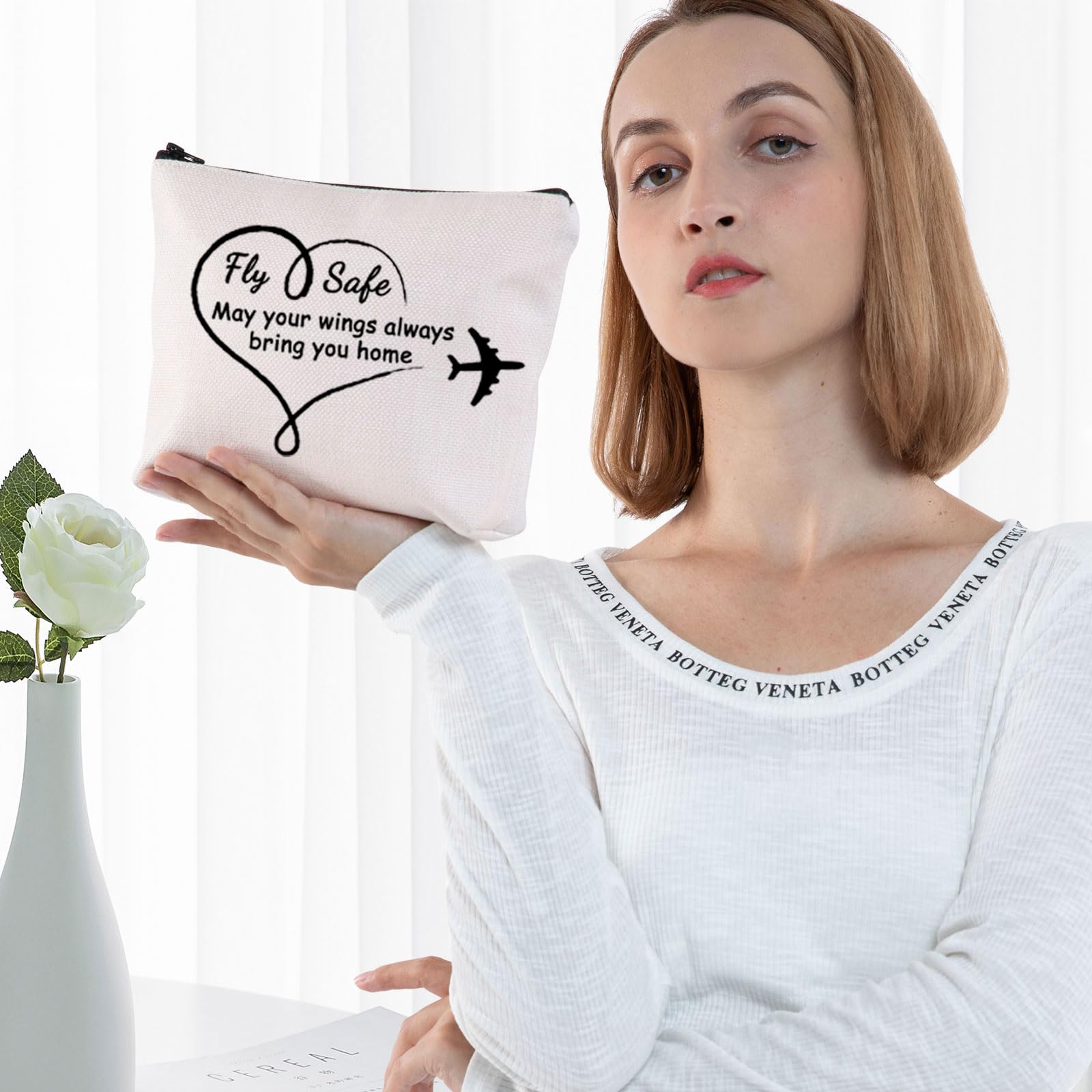 Fly Safe Travel Toiletry Bag for Flight Attendants & Travelers - Perfect for Aviation Gifts & Cosmetic Storage