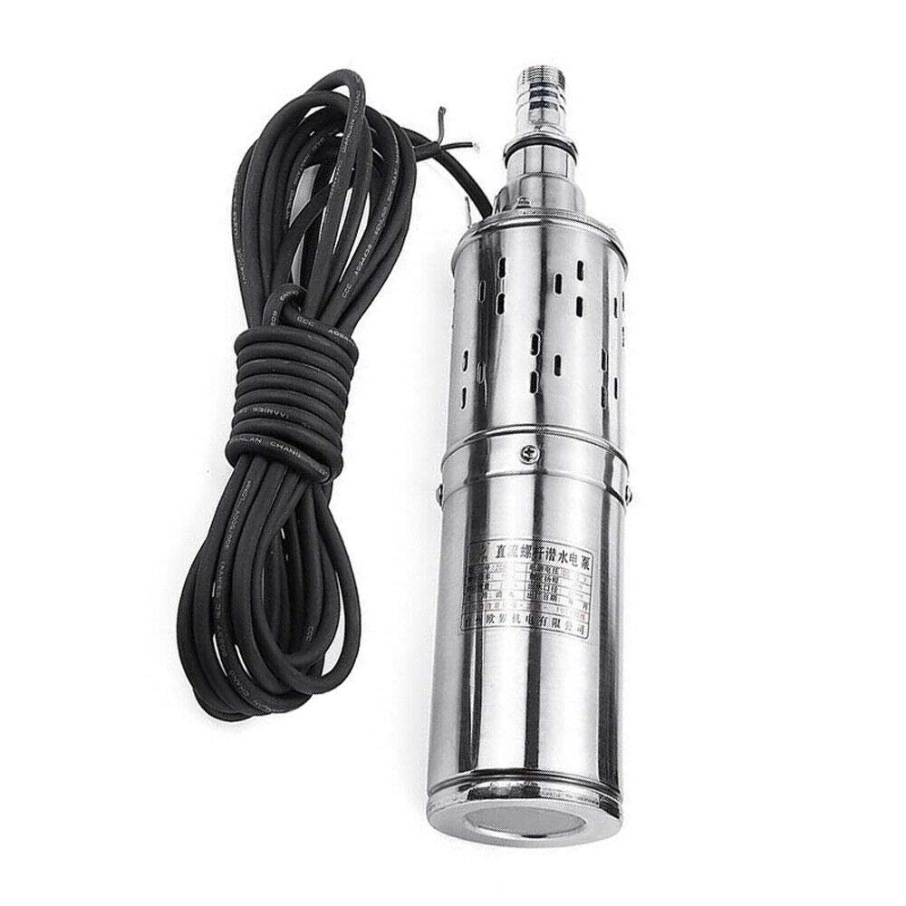 12V 180W Submersible Deep Well Water Pump - Stainless Steel Solar Powered Pump with 1.2M³/H Max Flow for Irrigation, Fountain & Home Water Supply