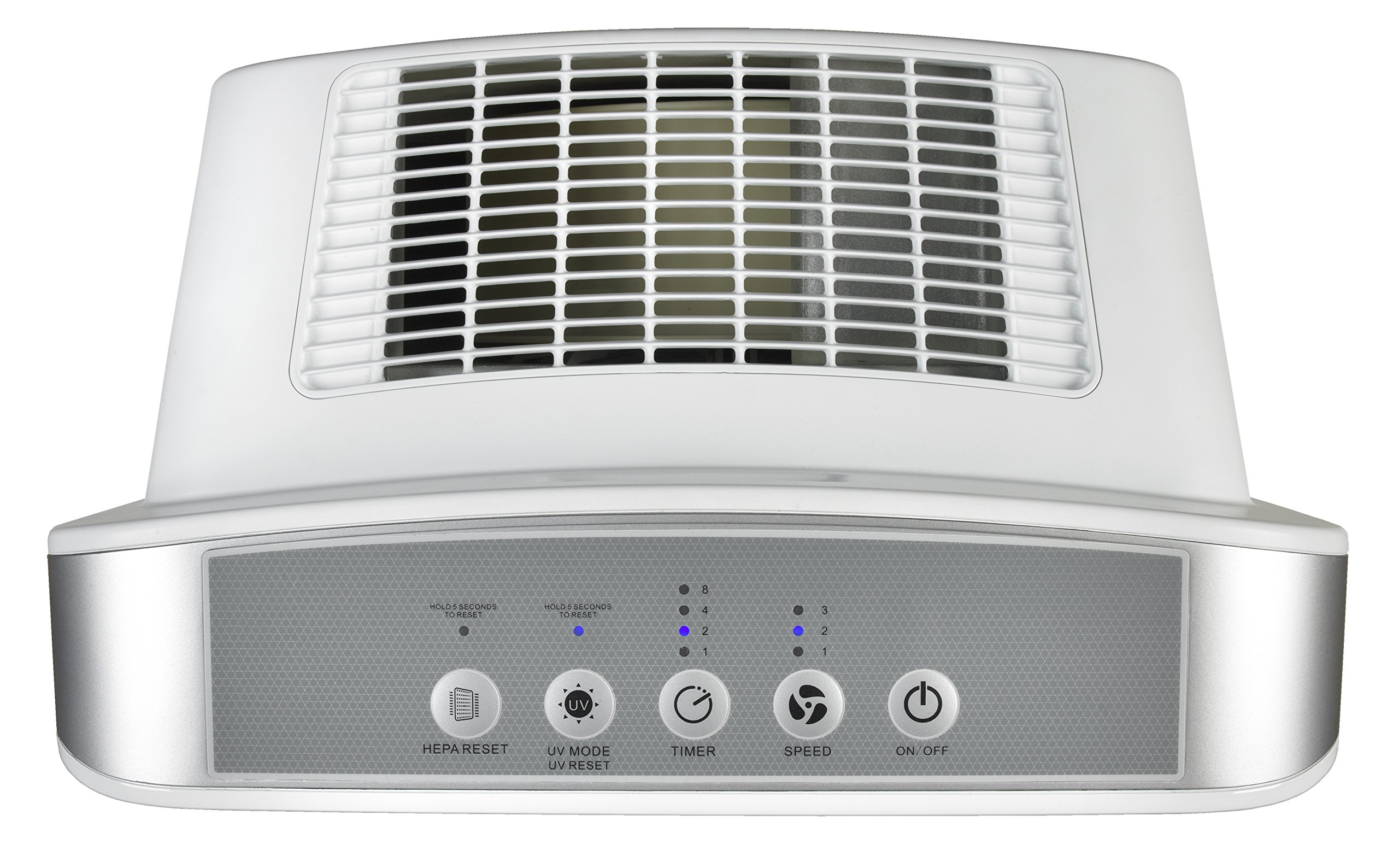 GermGuardian AC5900WCA HEPA Air Purifier for Home & Office - Covers Large Rooms up to 1760 Sq.Ft, UV-C Light Technology, Zero Ozone Verified, White - Perfect for Allergies, Pet Dander & Smoke Removal in Bedrooms, Living Rooms & Basements