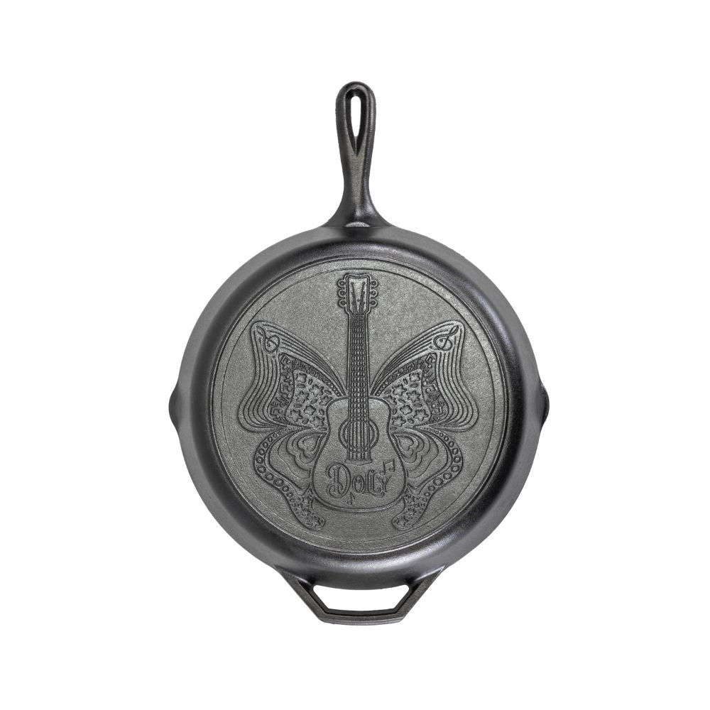 Cast Iron Butterfly Love Skillet - 30cm Non-Stick Pan for Baking, Cooking & Serving - Perfect for Stovetop, Oven & Camping Use