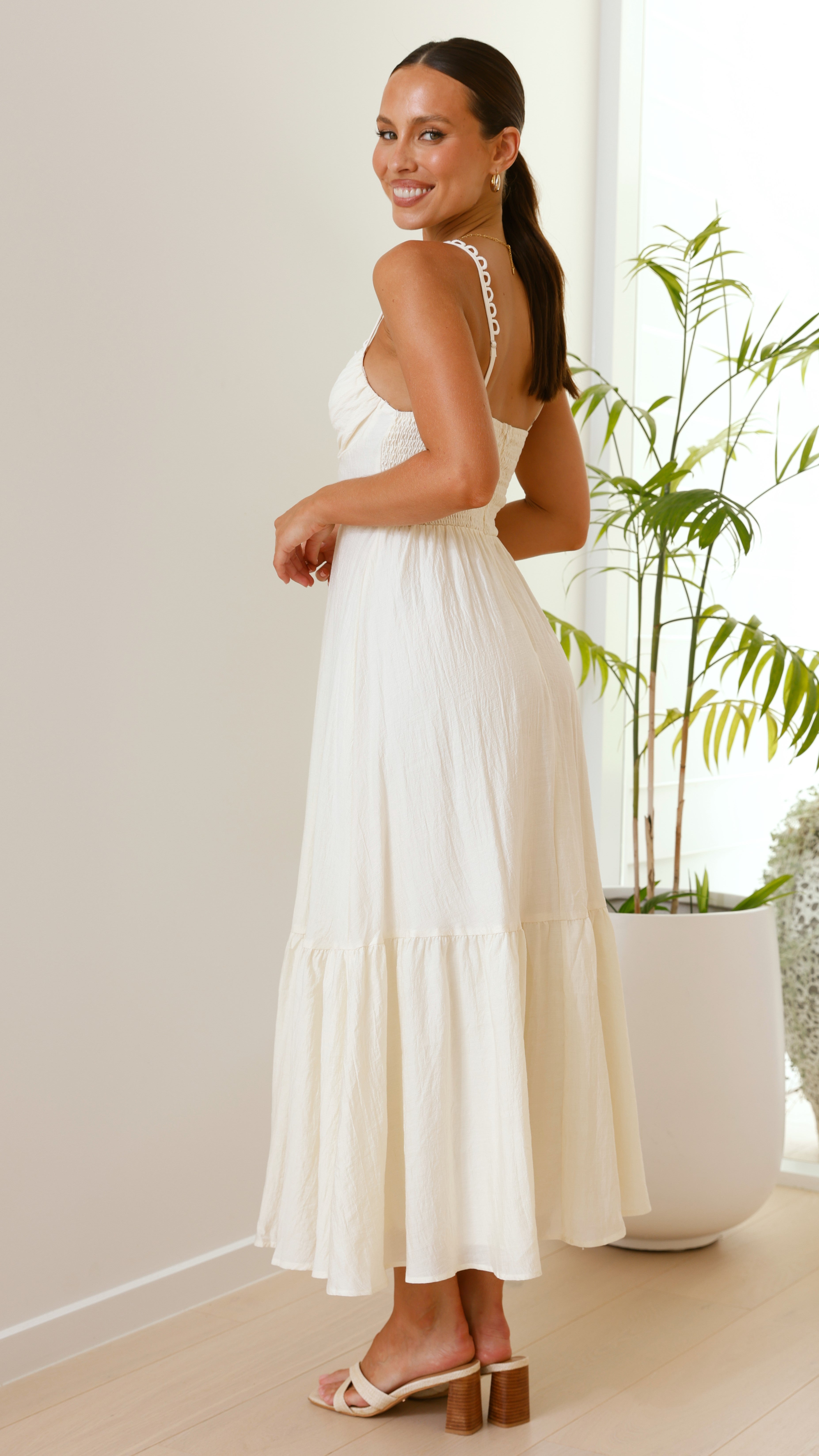 Beatrix Maxi Dress - Flowy Butter Yellow Summer Dress for Women | Beach Vacation, Boho Chic Outfit, Casual Daywear