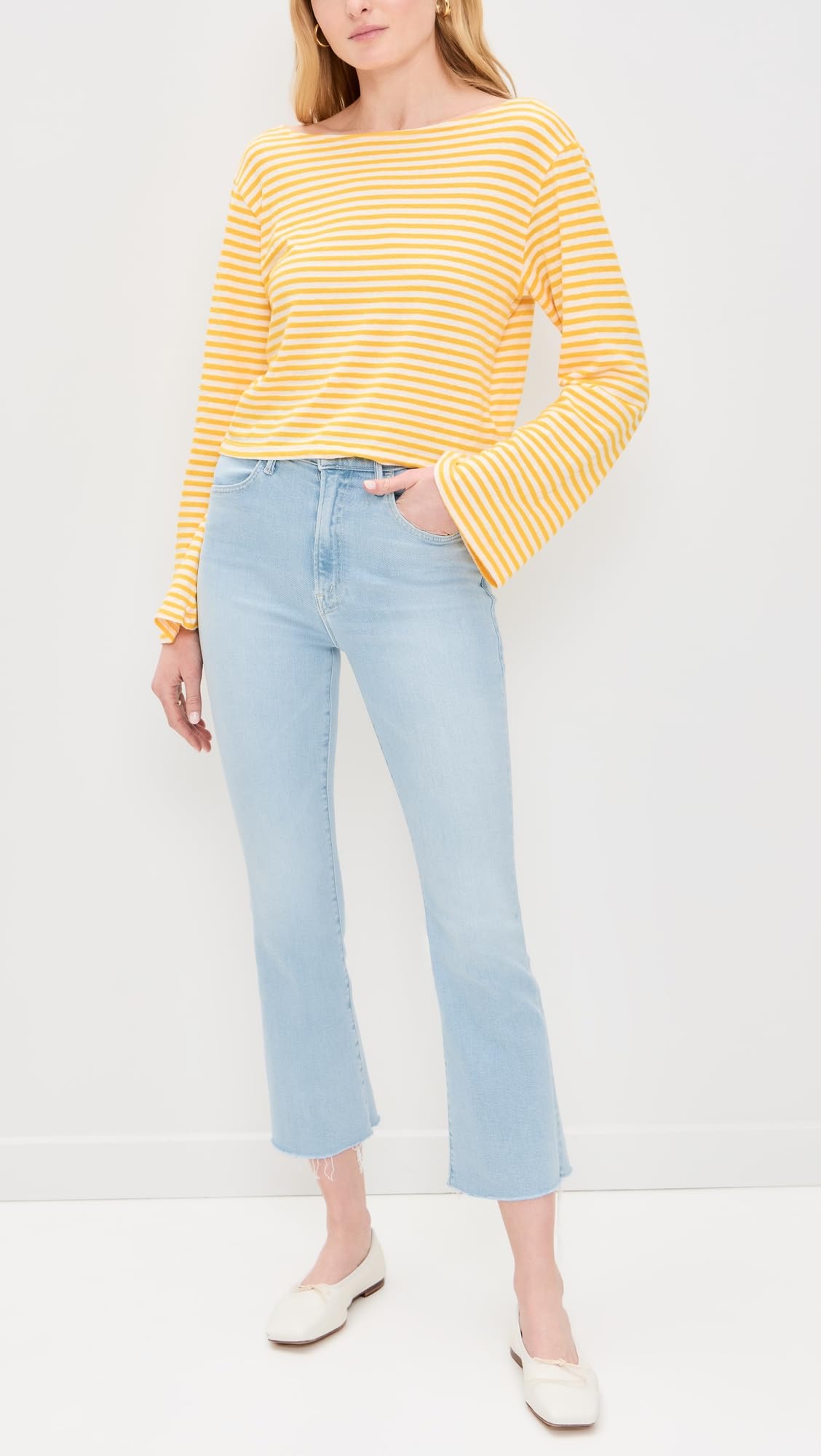 MOTHER Women's The Hustler Distressed Ankle Jeans - Stylish Ripped Denim Pants for Casual Outfits & Streetwear Fashion