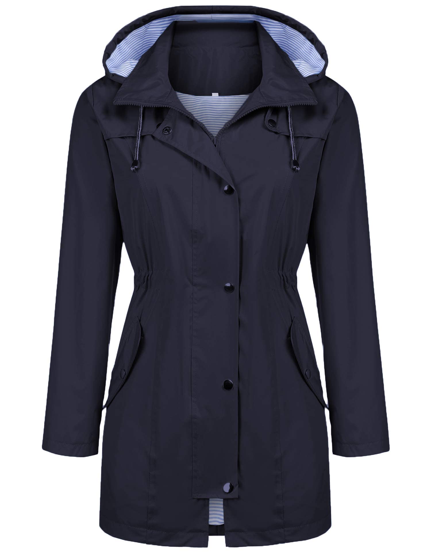 Women's Waterproof Lightweight Raincoat Windbreaker with Hood - Outdoor Trench Coat for Rainy Weather (Sizes S-XXL) | Perfect for Hiking, Commuting & Travel