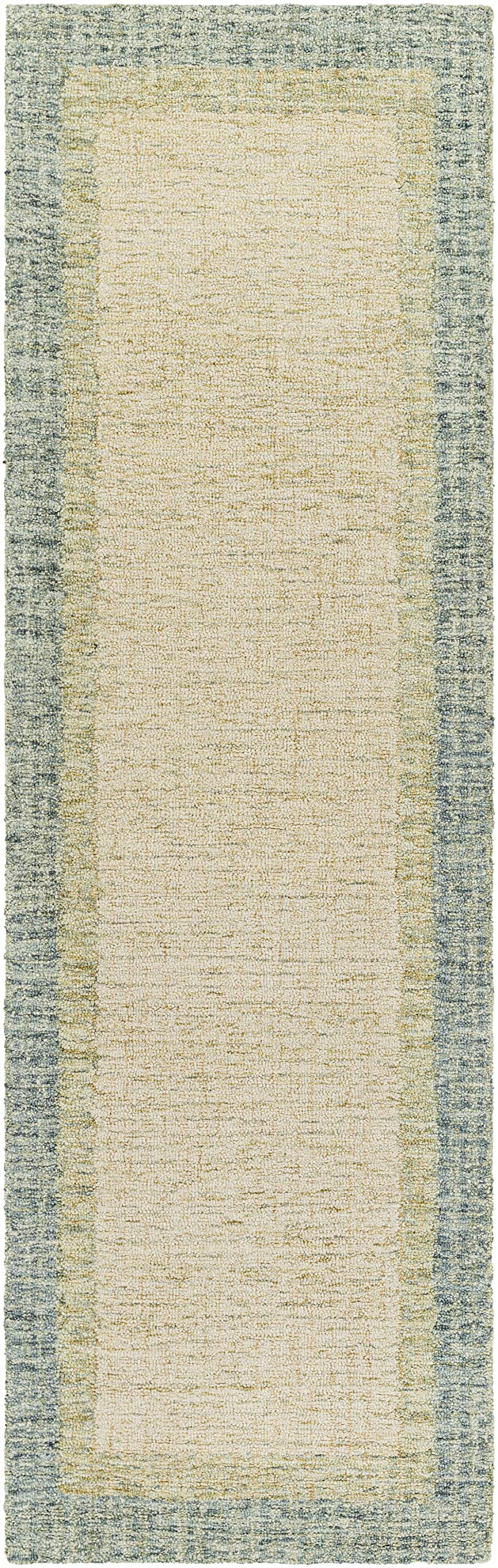 Hauteloom Pualas Wool Area Rug - Modern Beige & Green 2' x 3' - Soft Living Room & Bedroom Rug for Cozy Home Decor