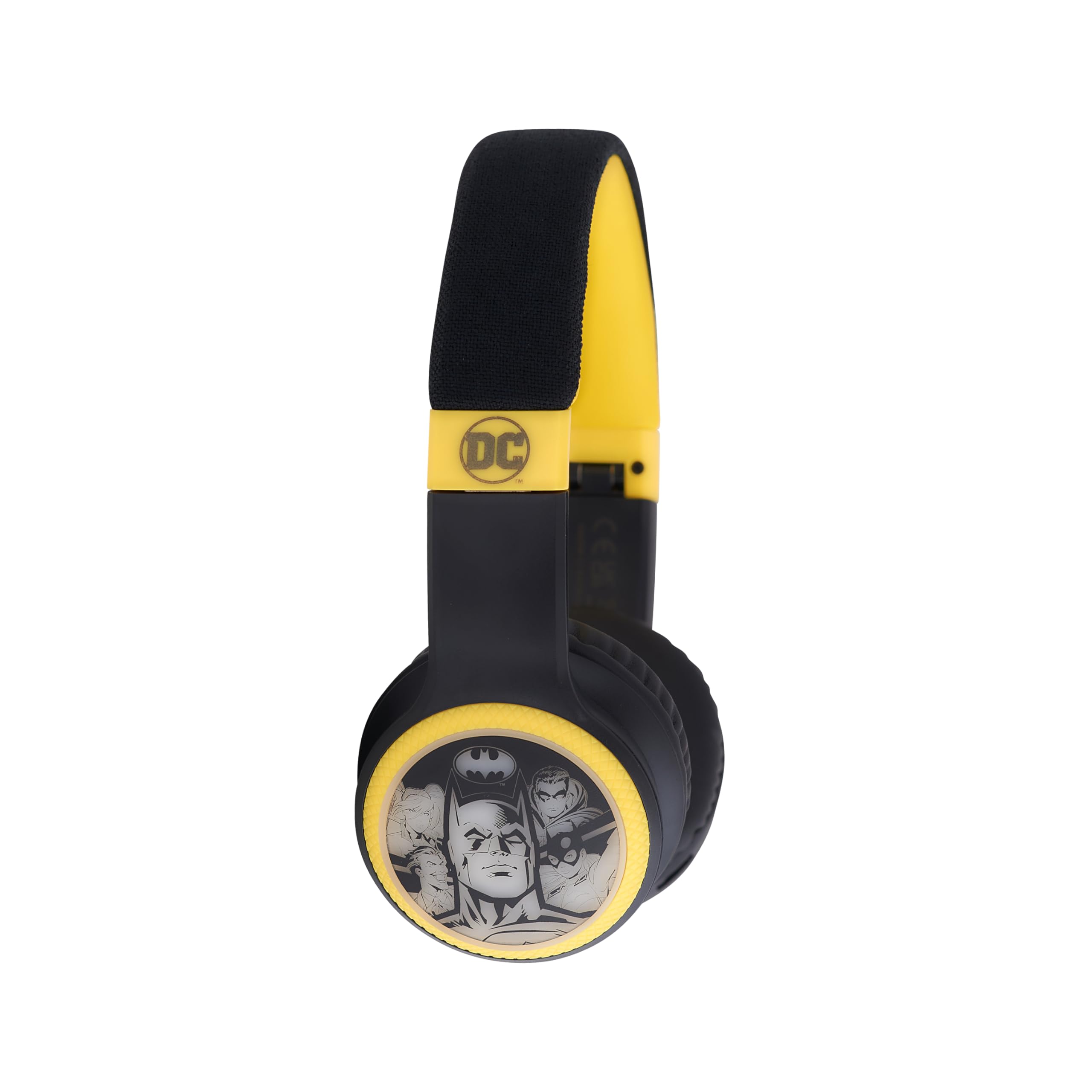 Batman DC Comics Bluetooth & Wired 2-in-1 Light-Up Headphones with Adjustable Headband, Built-in Mic for Calls - Perfect for Gaming, Movies & Superhero Fans