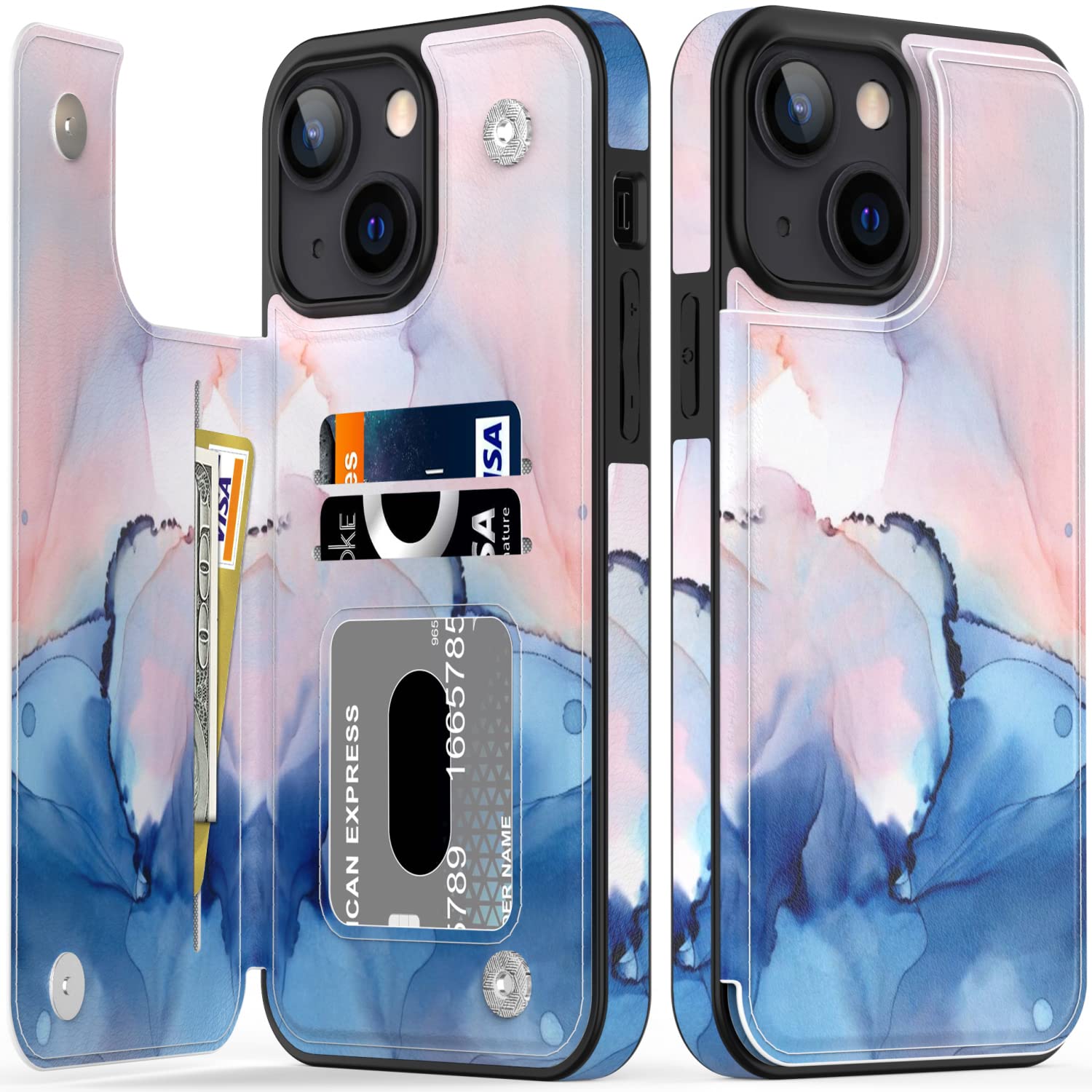 Premium Leather Wallet Case for iPhone 13 (6.1