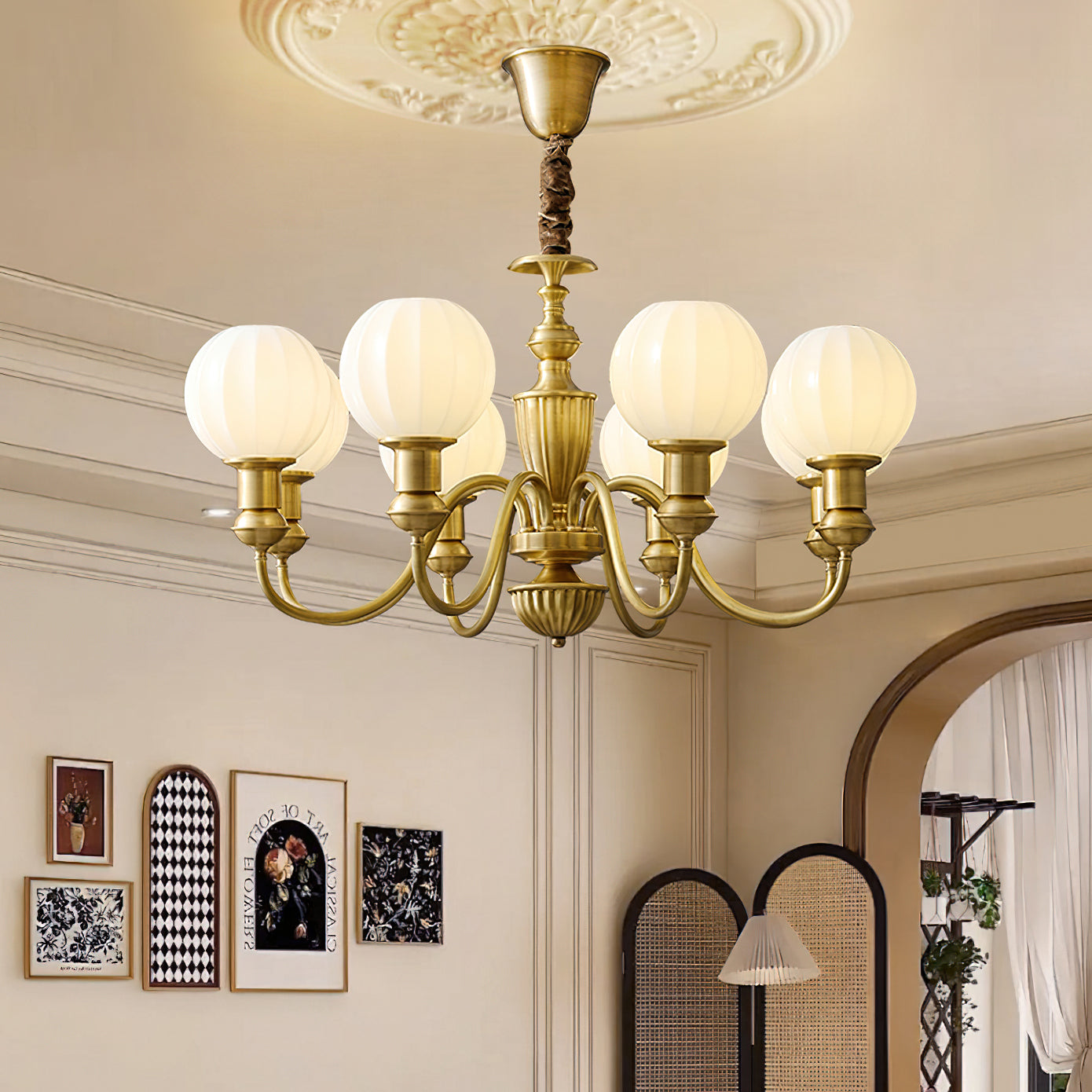 Endon Alton Chandelier - Elegant Crystal Ceiling Light Fixture for Dining Room, Living Room & Bedroom | Modern Luxury Lighting for Home Decor