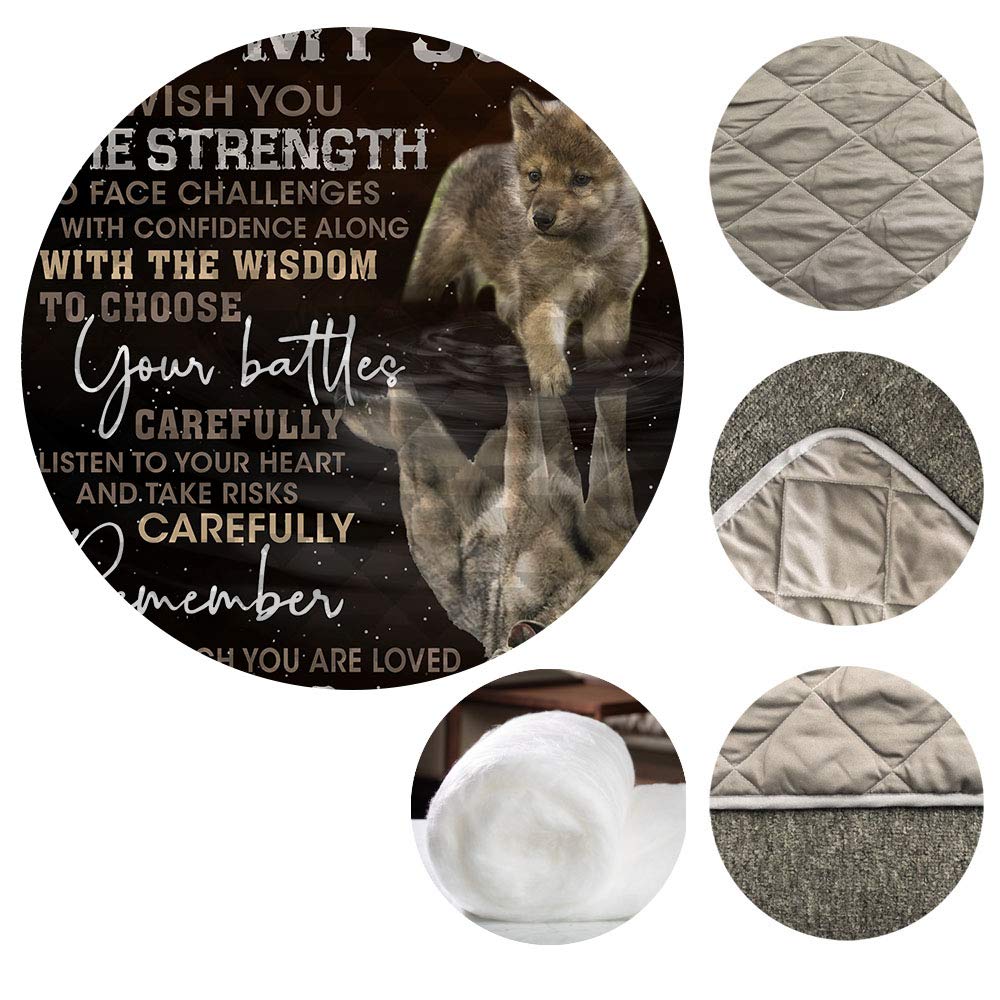 Customized Quilted Blanket for Teen Boys - LIVIN' ILLUSION Pattern, 6 Sizes (US Queen 80×90 inches/200×230 cm) - Soft & Warm All-Season Bed Blanket, Perfect Graduation Gift & Birthday Present for Sons - Ideal for Dorm Rooms, Bedrooms, and Cozy Family Movie Nights
