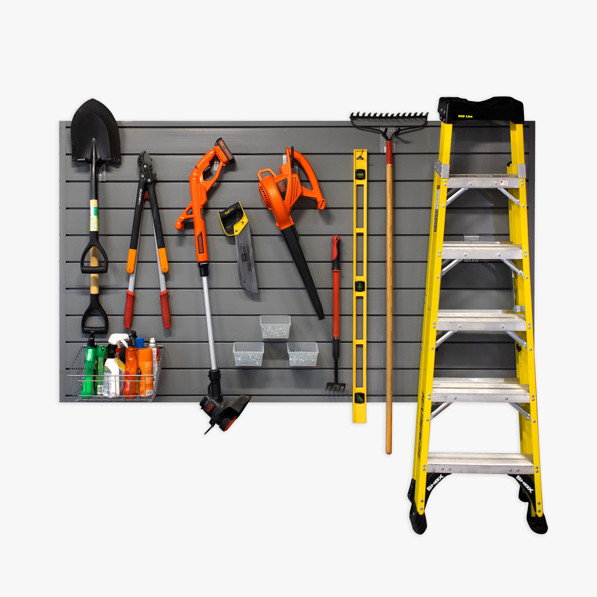 4 ft. x 8 ft. PVC Slatwall Panel - 2 Pack (64 sq ft Total) - Durable Retail Display for Stores, Garages & Home Organization