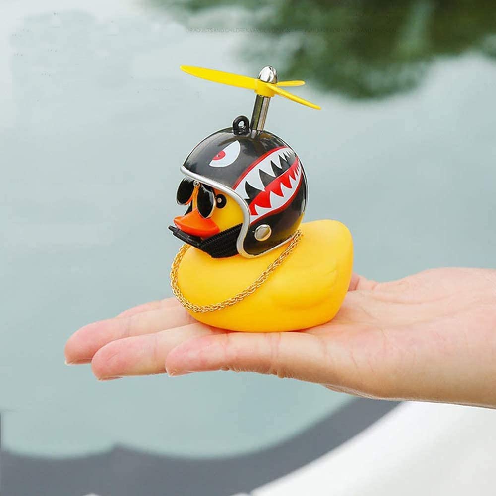 4 Pack Yellow Rubber Duck Car Dashboard Decorations - Cute Duck Toy for Cars, Bikes & Motorcycles - Fun Gift for Men, Women, Kids - Perfect for Road Trips, Office Desks & Birthday Parties