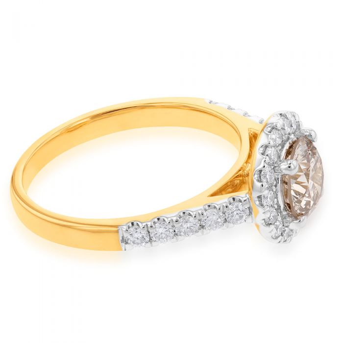 18ct Yellow Gold 1.50 Carat Diamond Ring with 1 Carat Australian Diamond - Elegant Engagement & Wedding Jewelry for Women