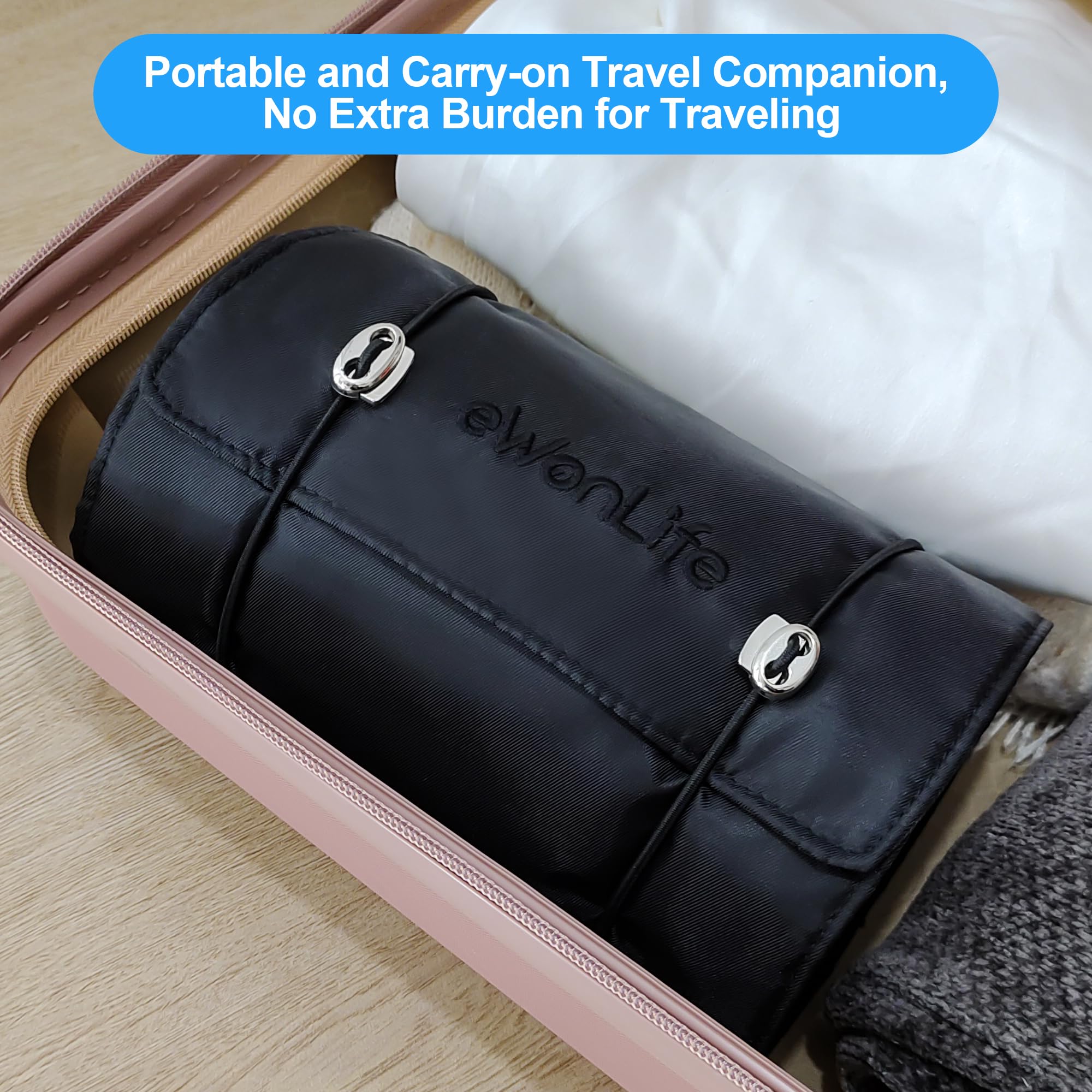 eWonLife 4-in-1 Waterproof Makeup Travel Bag for Women - Large Cosmetic Organizer for Travel & Daily Use