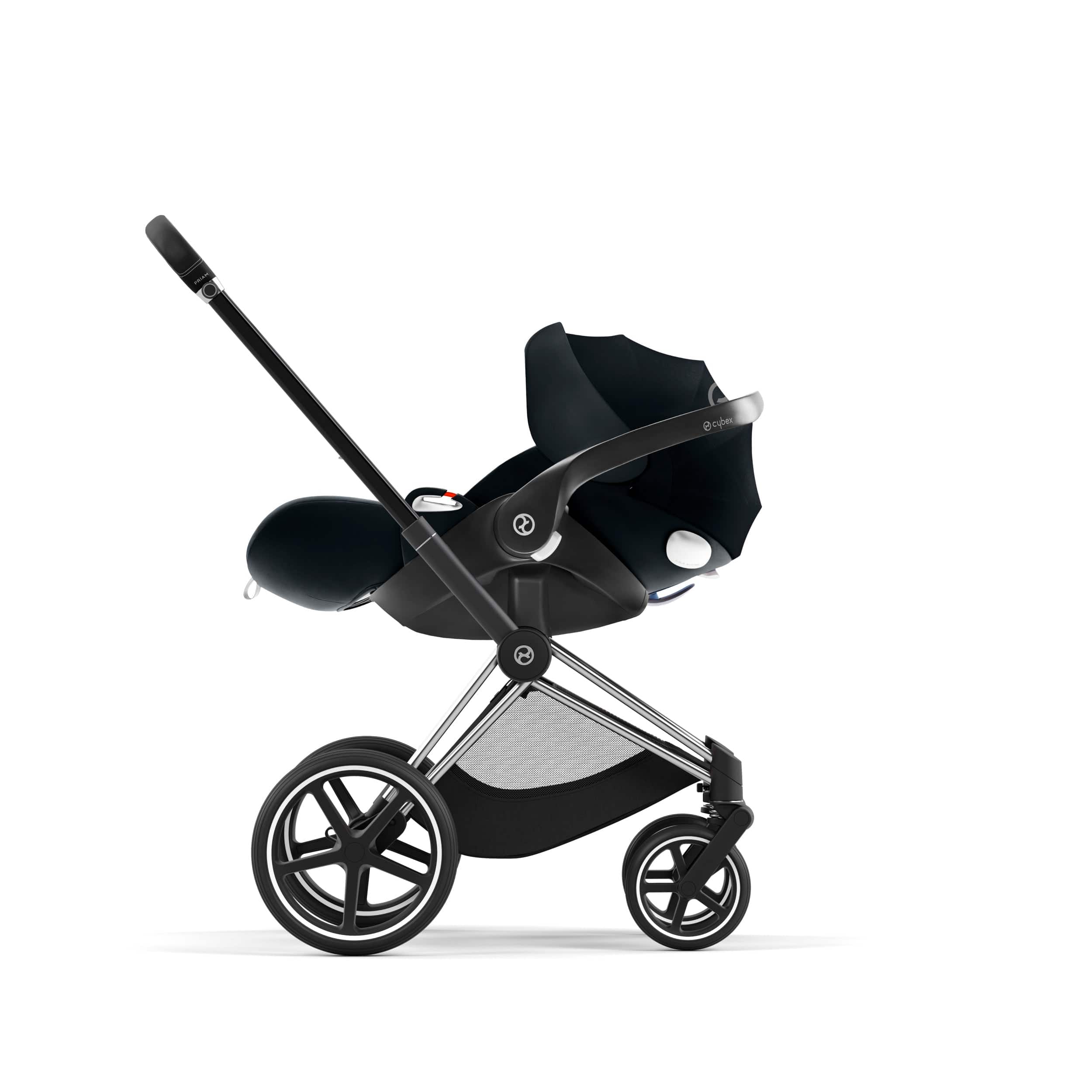 Cybex Priam 4 Complete Luxury Baby Stroller - Chrome/Brown - Premium Travel System for Newborns to Toddlers - Perfect for City Walks, Shopping & Family Outings