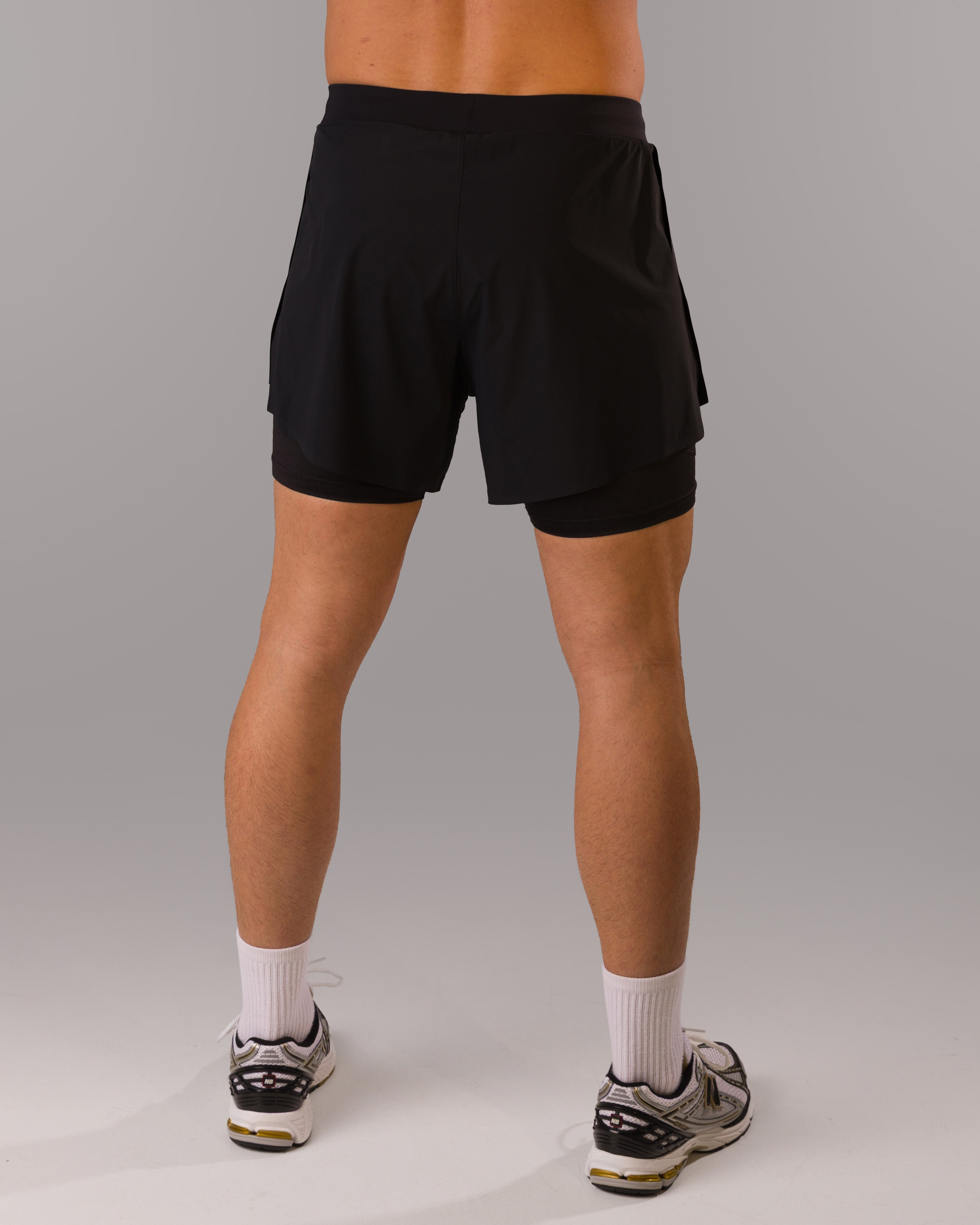 Flex Shorts for Men - Stretchy Comfortable Workout Running Gym Shorts in Black - Perfect for Training, Jogging & Active Lifestyle