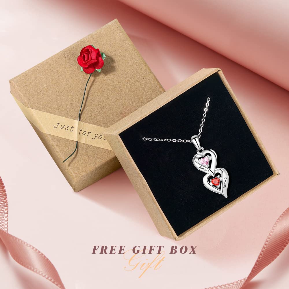 Personalized Birthstone Necklace for Women - Custom Name Necklace for Mom, Grandma - Mother's Day Gift Jewelry - Perfect for Anniversaries, Birthdays & Special Occasions
