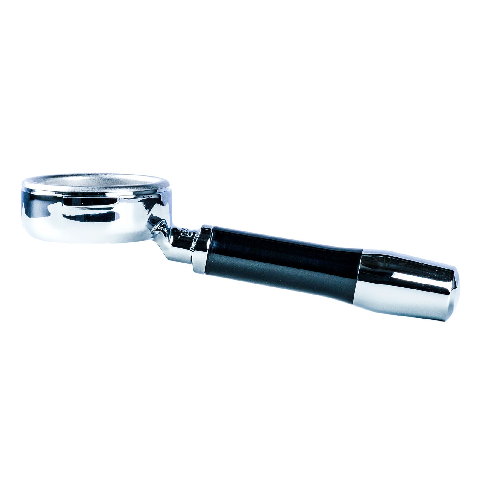 ECM Angled Bottomless Portafilter for Espresso Machines - Professional Barista Tool for Perfect Coffee Extraction | Ideal for Home & Commercial Use