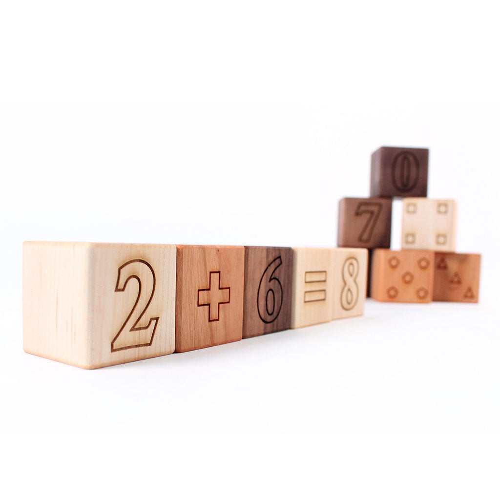 12-Piece Math Blocks Set for Kids - Educational Counting Toys for Early Learning & Classroom Activities