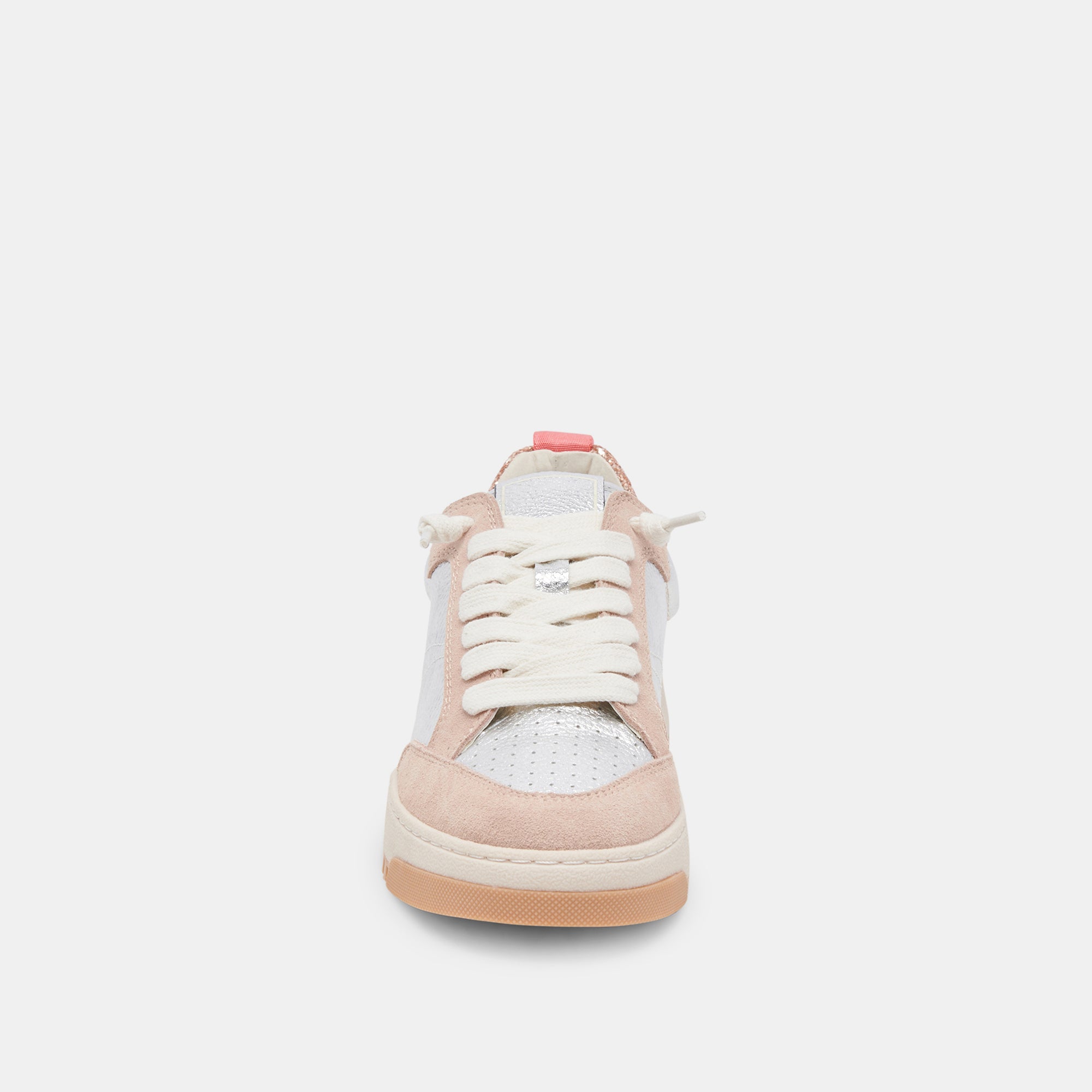 CALIL Women's Blush Multi Metallic Leather Sneakers - Stylish & Comfortable for Casual Wear, Work & Travel