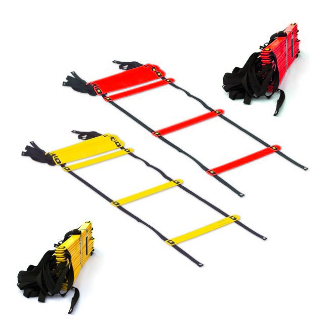 XM Fitness 30ft Agility Ladder for Speed Training - Portable Exercise Equipment for Football, Soccer, Basketball & Home Workouts - Improve Footwork & Agility Drills