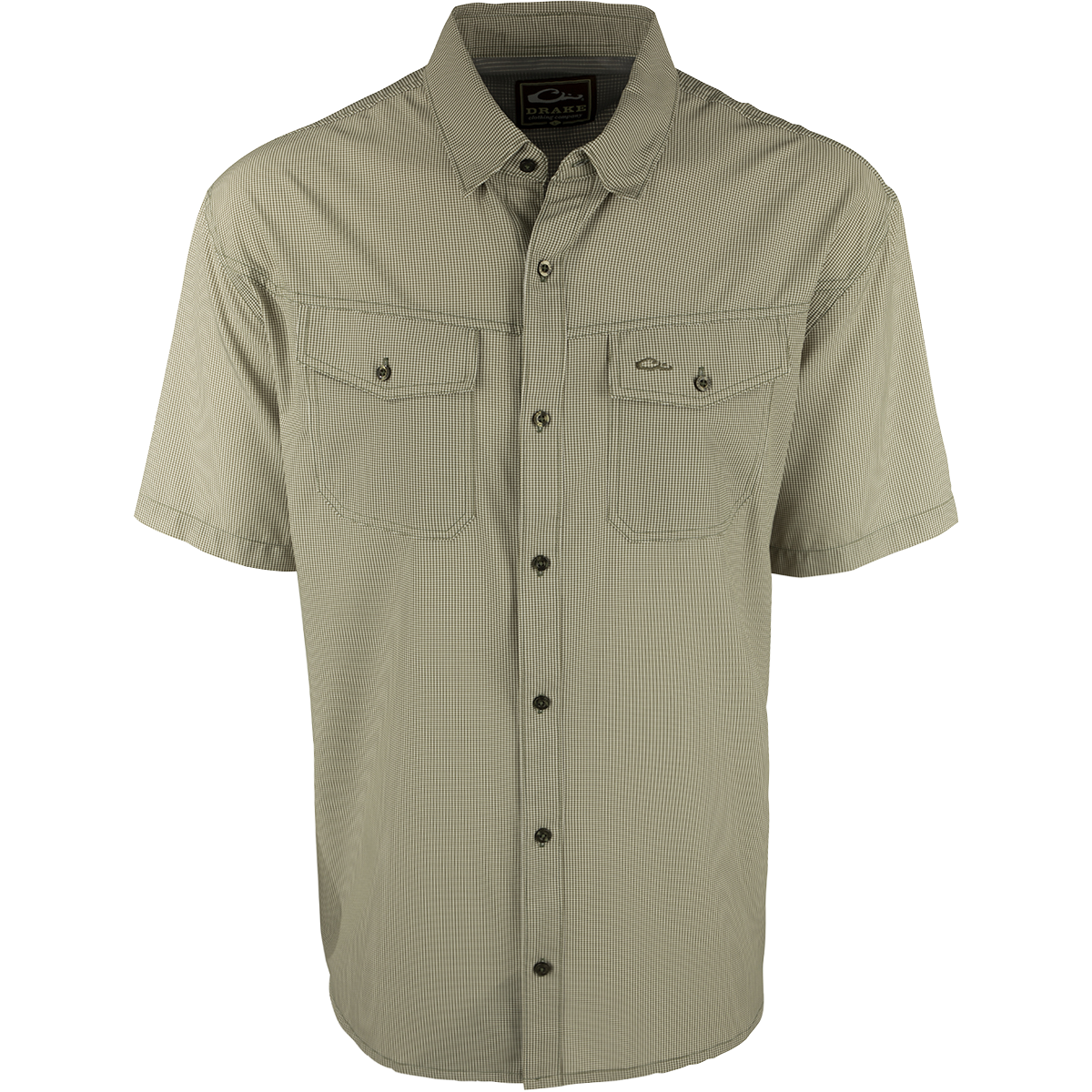 Men's Traveler's Check Short Sleeve Button Down Shirt - Lightweight Wrinkle-Resistant Casual Shirt for Business Travel & Summer Vacations