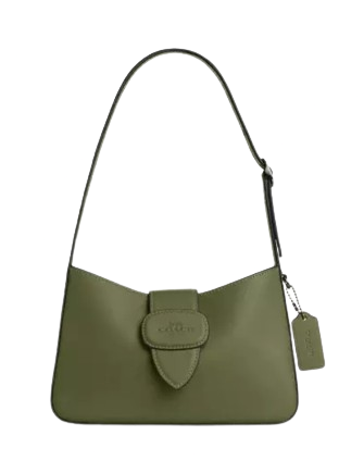 Coach Eliza Leather Shoulder Bag with Covered Closure - Stylish Crossbody Purse for Women, Perfect for Work, Travel & Everyday Use