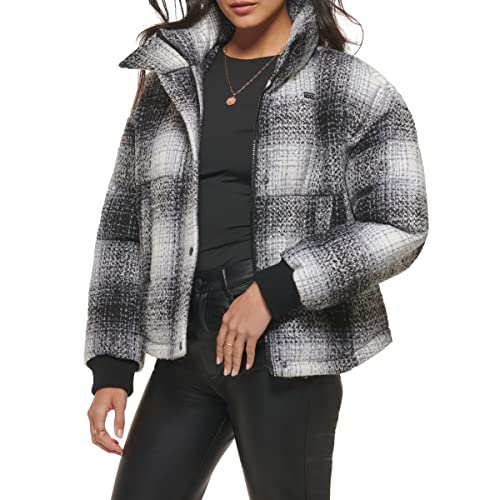 Black/White Ombre Wool Plaid