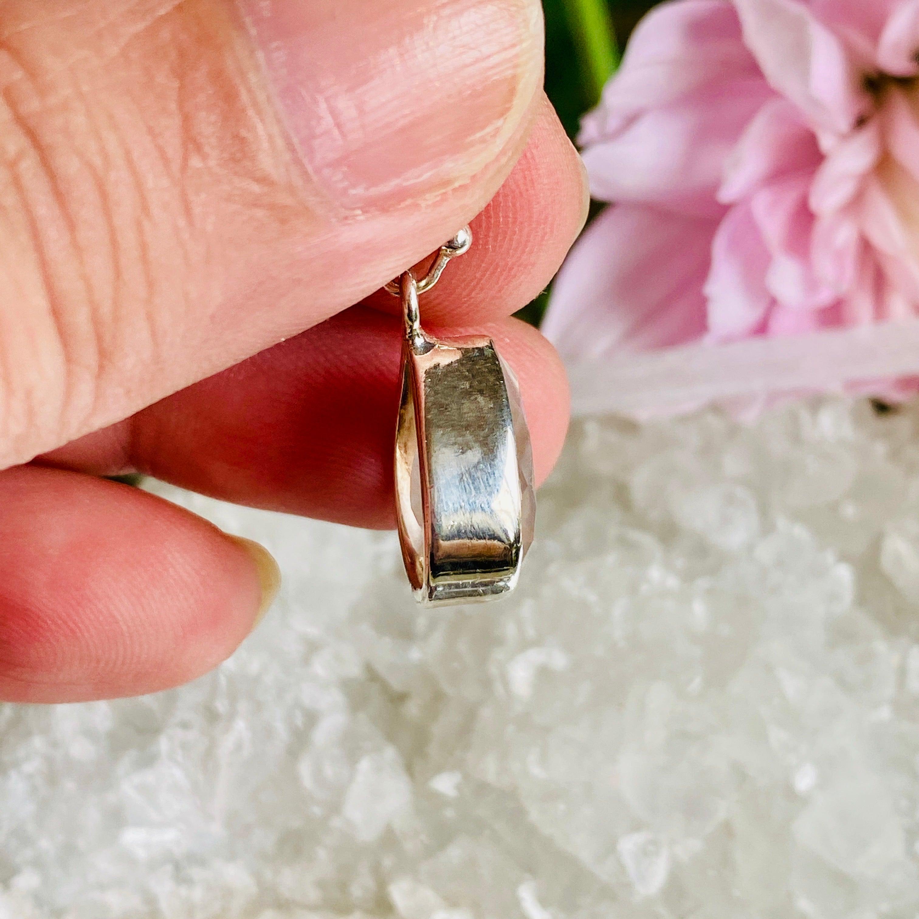 Rose Quartz Faceted Teardrop Earrings for Women - Dainty Crystal Drop Earrings for Everyday Wear, Gift Giving & Special Occasions