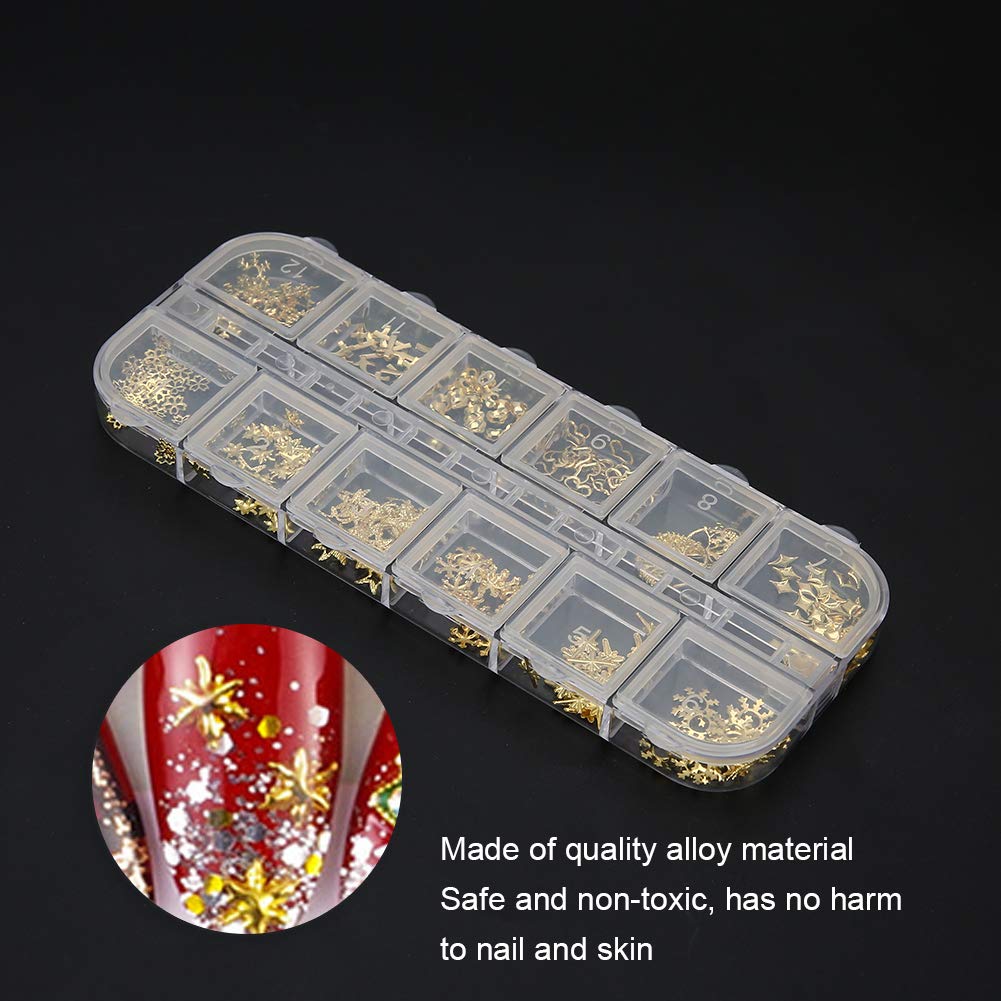 Shiny Alloy Nail Art Decorations - Metallic Manicure Tools for Nail Design | Perfect for DIY Nail Art, Salon & Home Use