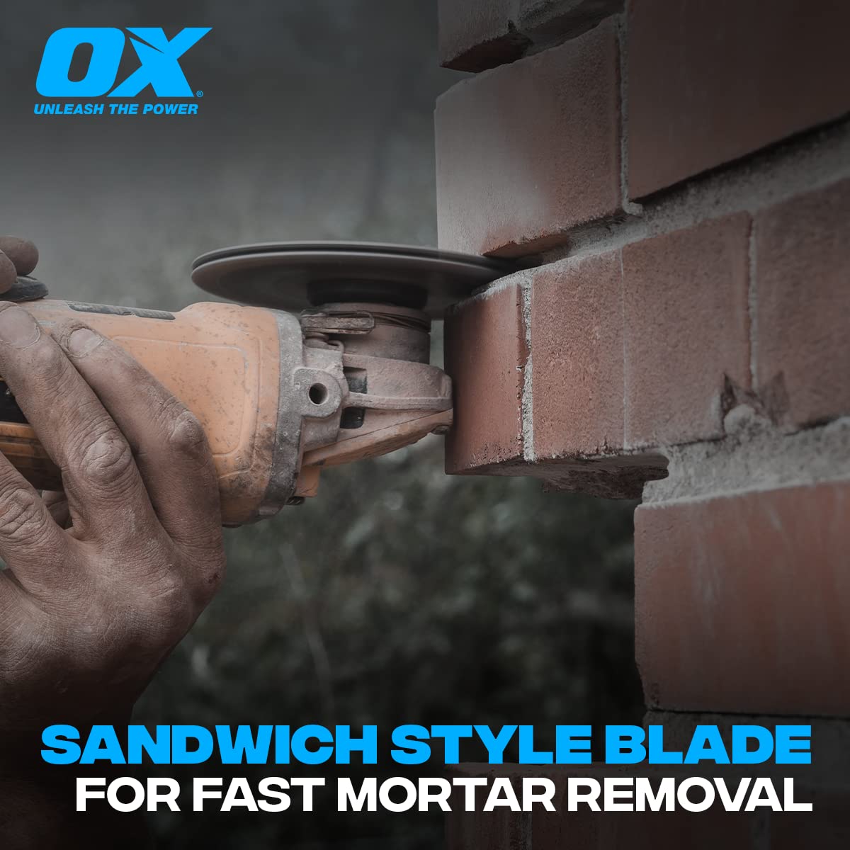 OX Tools OX-PDTP-5 Pro 5-Inch Diamond Blade for Sandwich Double Tuck Pointing - Perfect for Masonry, Concrete Cutting & Professional Construction Work