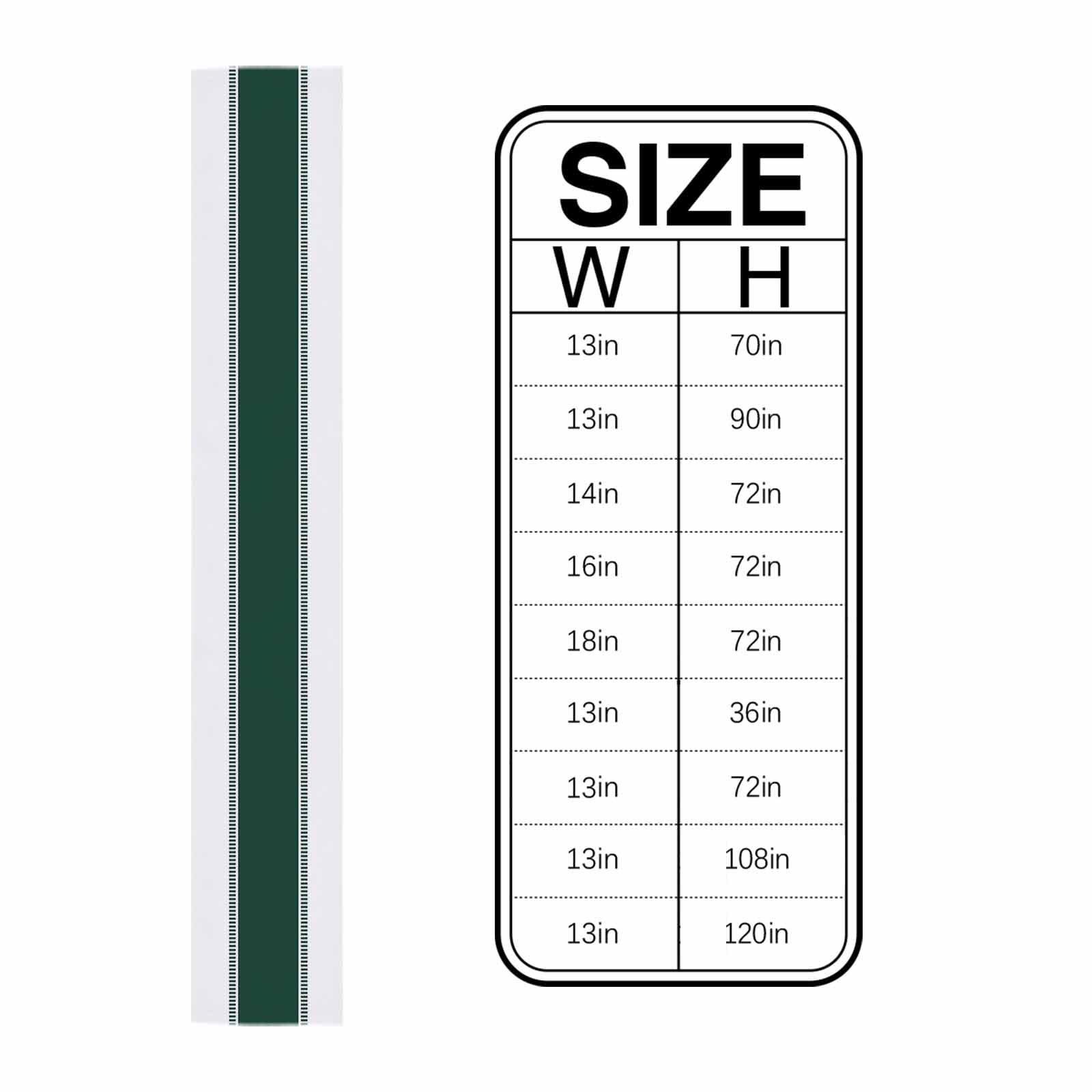 90 Inch Long Green Farmhouse Stripes Table Runner - Modern Decorative Table Cover for Kitchen, Dining, Coffee Table - Perfect for Holiday Parties, Weddings & Home Decor