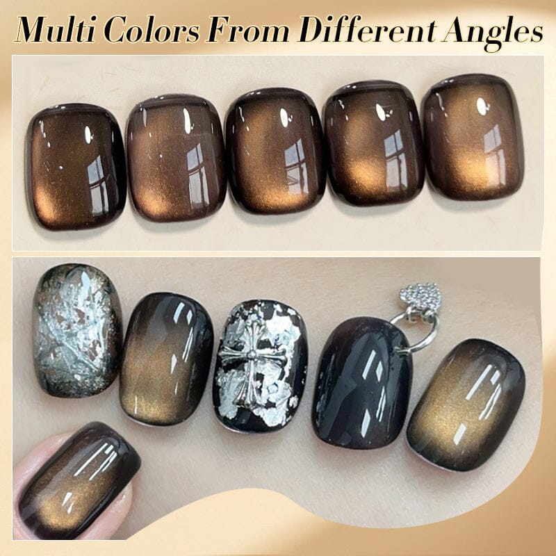 Black Glass Cat Magnetic Gel Nail Polish - 10ml MY49 Crow for Stunning Cat Eye Effect | Perfect for Nail Salons & DIY Manicures at Home