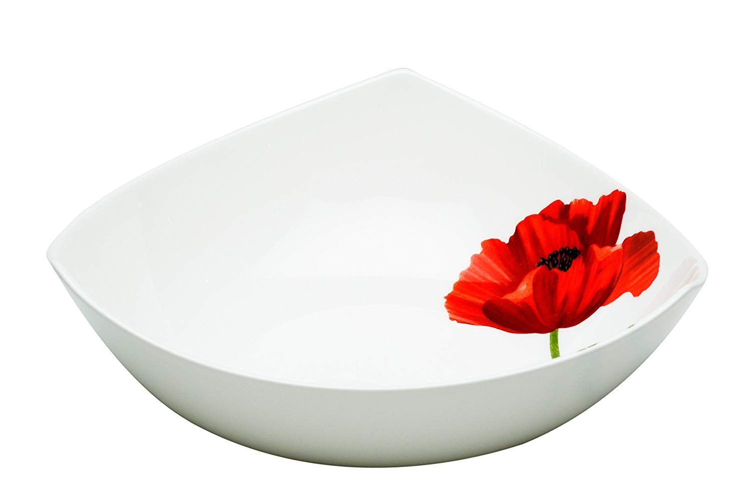 Red Vanilla Summer Sun 16-Piece Dinnerware Set - Porcelain Dinner Plates, Bowls & Cups - Elegant White Tableware for Casual Dining, Family Gatherings & Outdoor Picnics