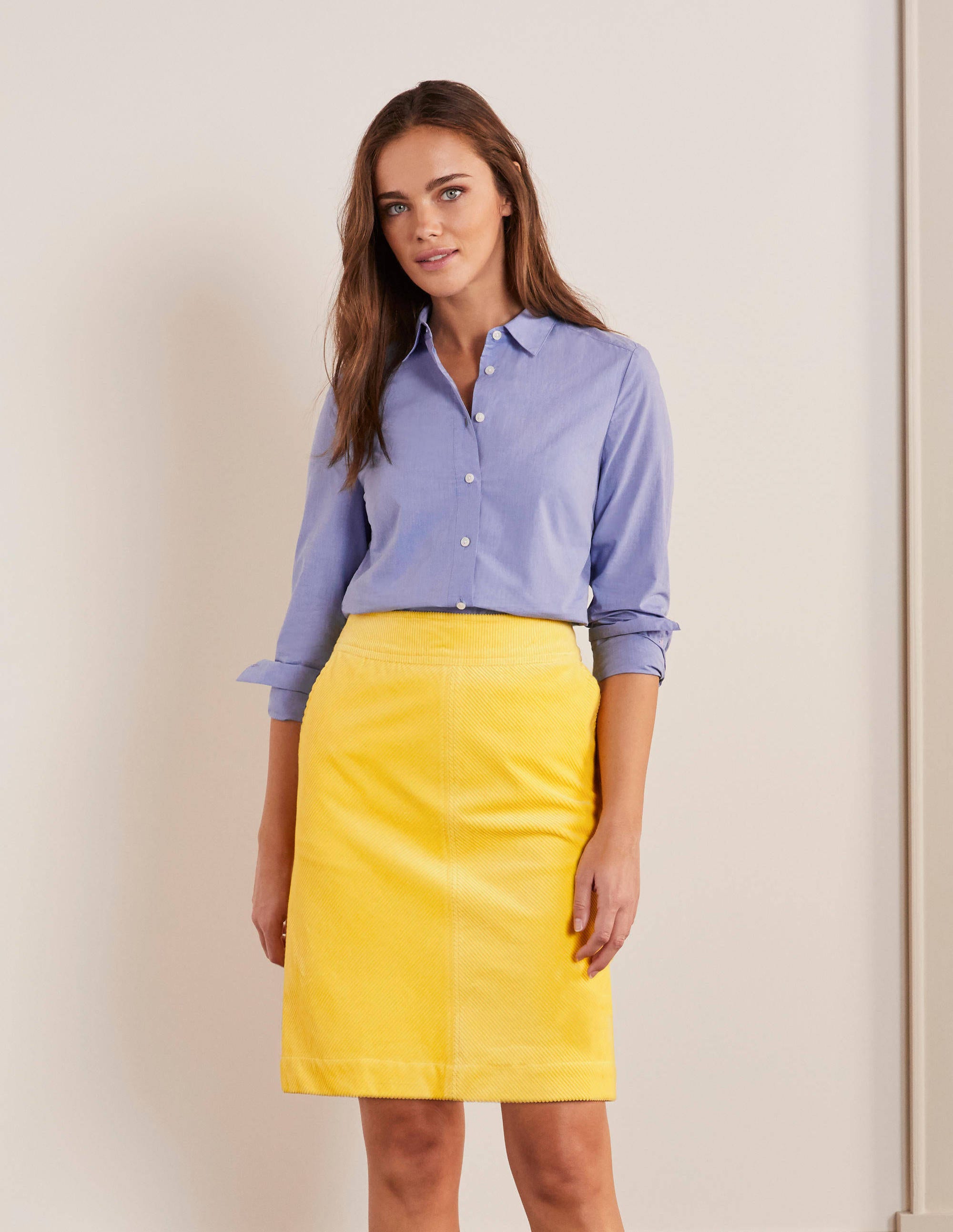 Beresford Mini Skirt in Maize Yellow | Women's Fashion Short Skirt for Casual Wear & Summer Outfits