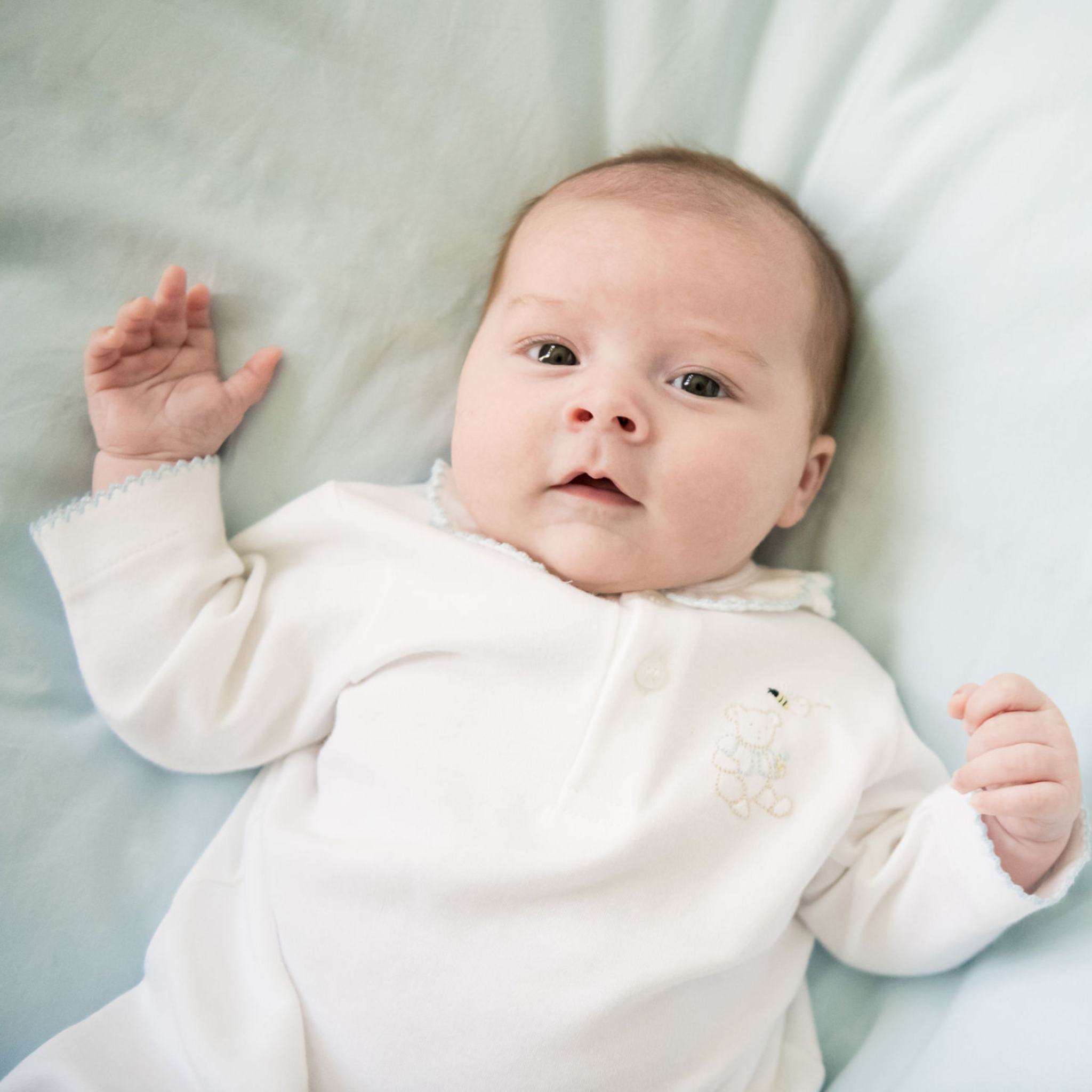 Soft Cotton Knit Baby Teddy Bear Footie Pajamas - Cozy & Cute Sleepwear for Infants & Toddlers - Perfect for Bedtime, Lounging & Photo Shoots