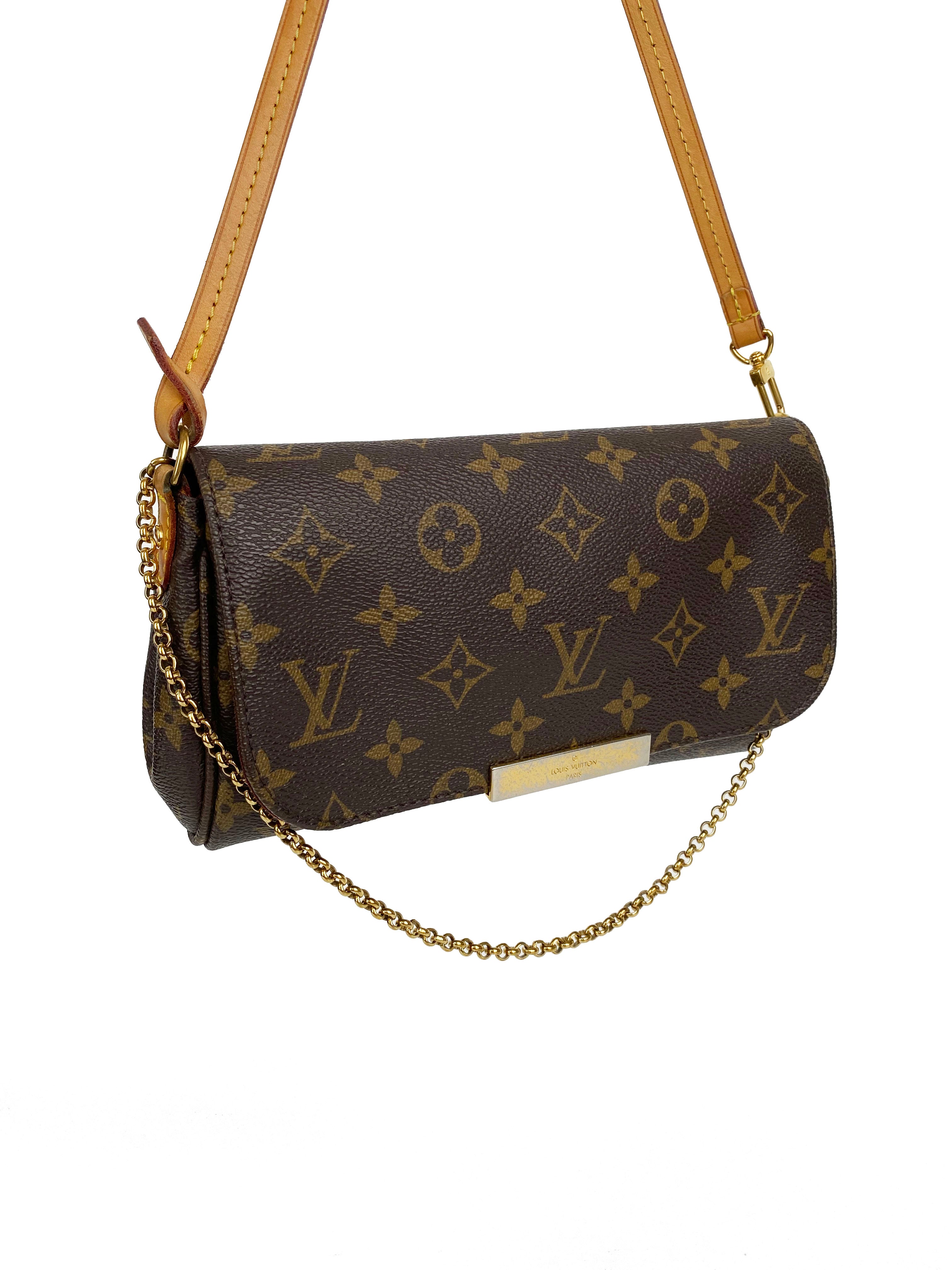 Authentic Louis Vuitton Favourite PM Crossbody Bag - Luxury Monogram Canvas Handbag for Women | Perfect for Date Night, Shopping & Travel Accessories