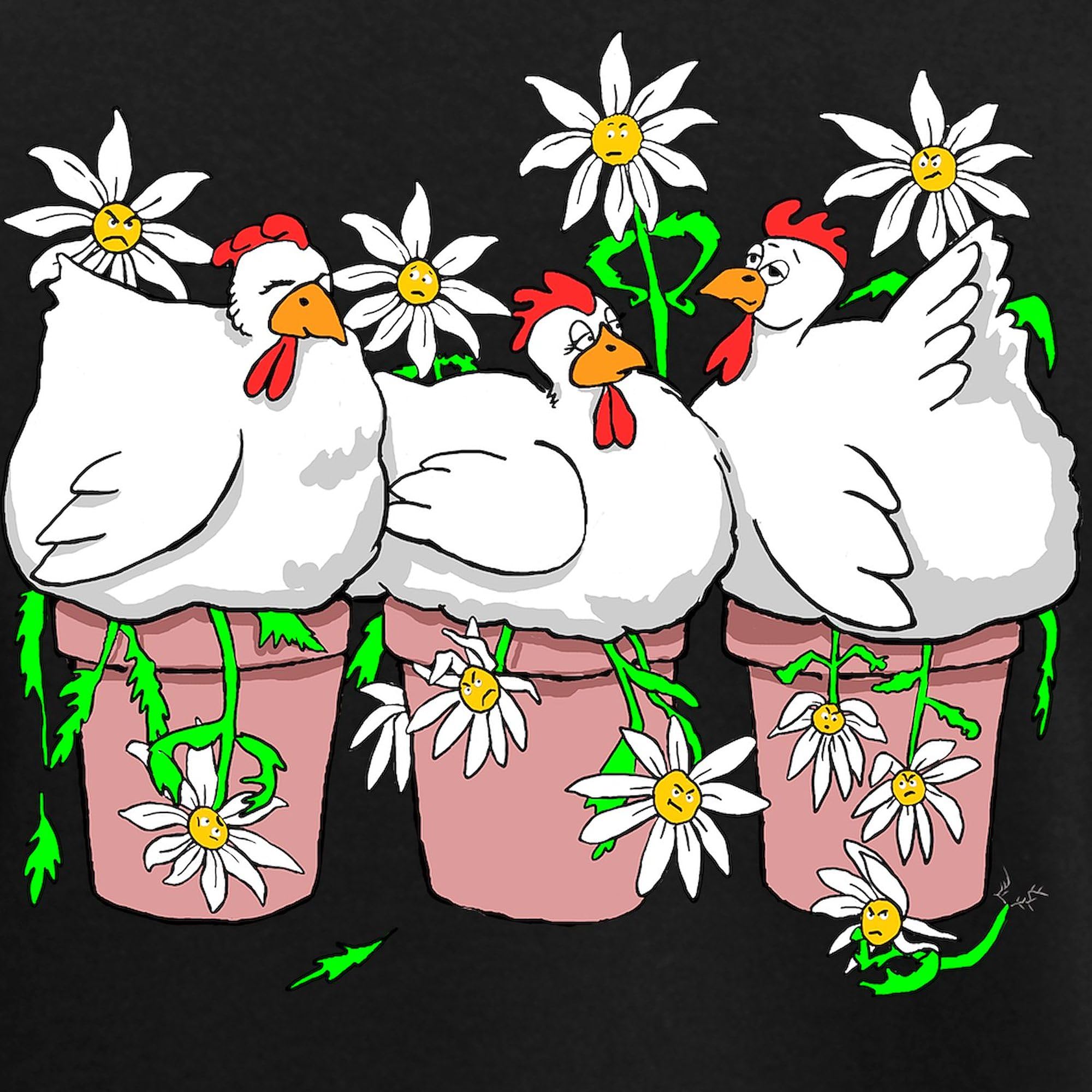 Women's Dark Chicken In Every Pot Novelty Pajamas - Cozy Sleepwear for Relaxing at Home & Fun Themed Pajama Parties | CafePress