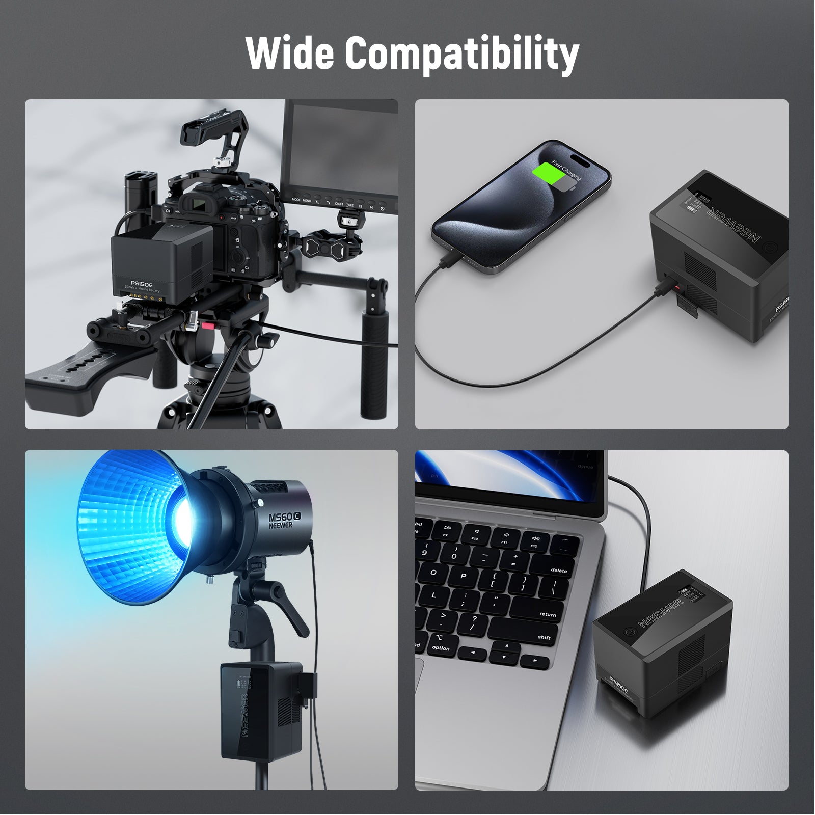 NEEWER PS150E V Mount Battery 150Wh 10350mAh - Professional Power Solution for DSLR Cameras, Camcorders & LED Lights - Perfect for Film Production, Photography & Video Shooting