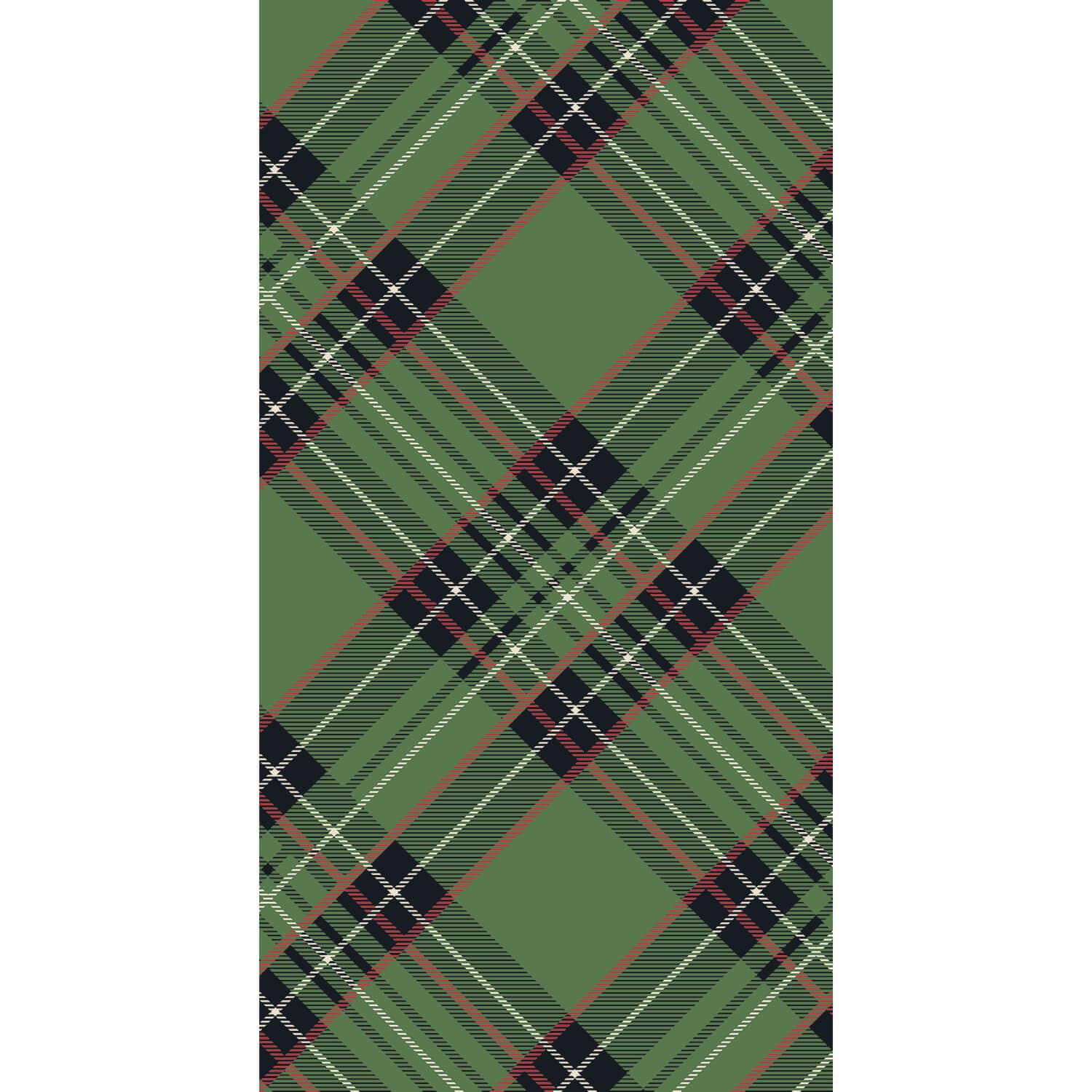 Eco-Friendly Green Plaid Cotton Guest Napkins - 12 Pack for Dinner Parties, Weddings & Holiday Gatherings