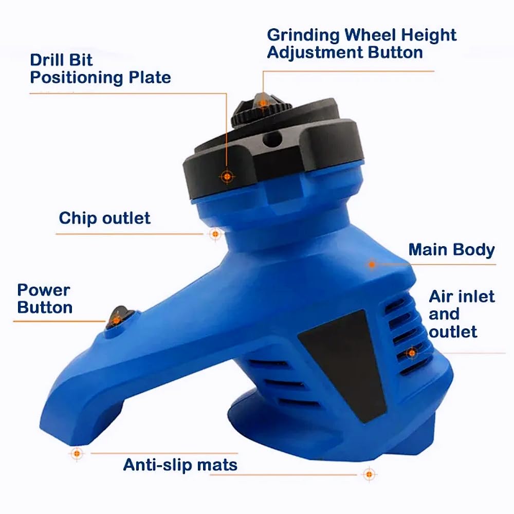 Best Drill Bit Sharpener for Power Drills - Universal 1/8-15/32 Inch Twist Bit Grinder | Perfect for DIY Projects & Professional Workshops