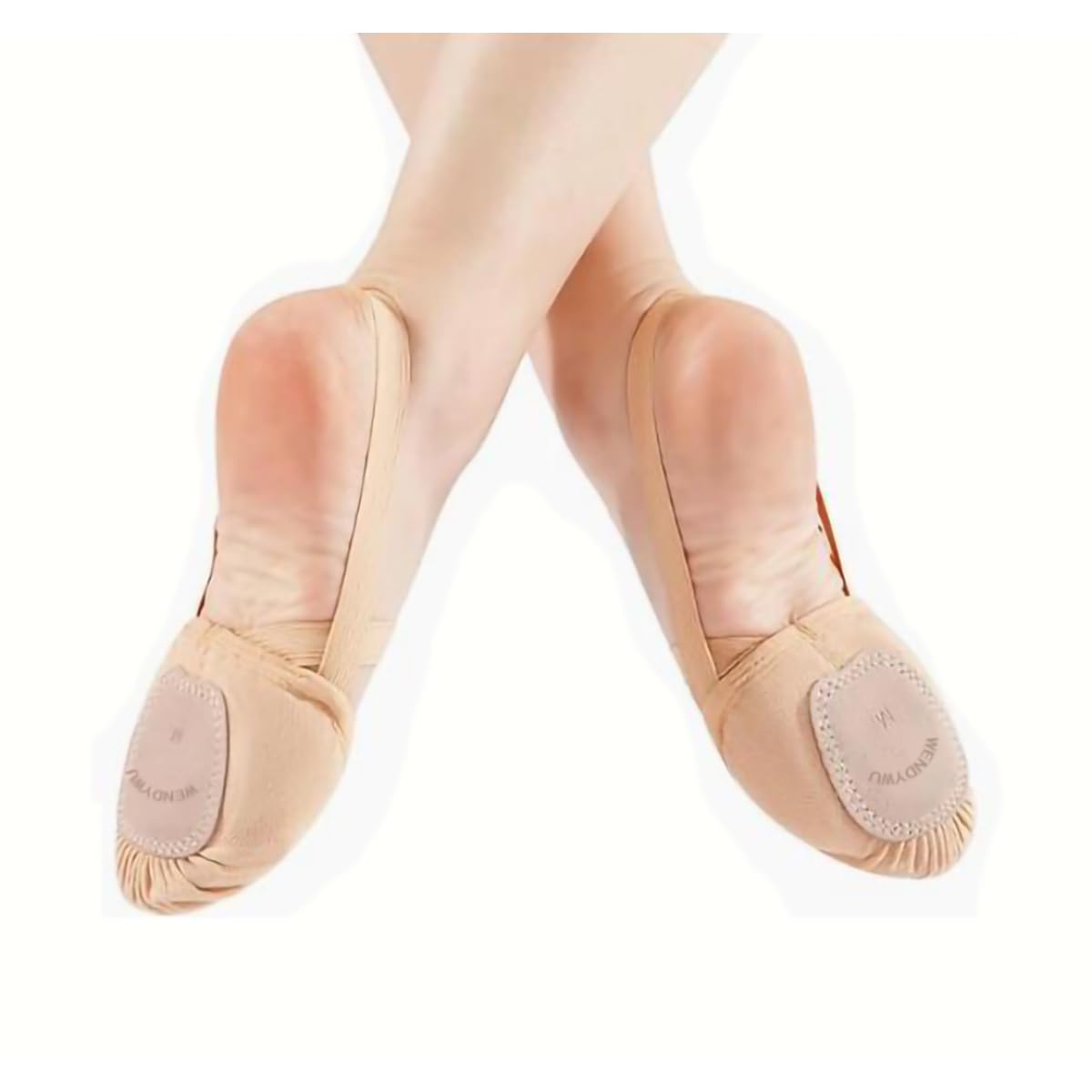 WENDYWU Half Sole Dance Shoes - Stretch Canvas Ballet Shoes for Jazz, Lyrical & Contemporary Dance | Perfect for Studio Practice & Performances